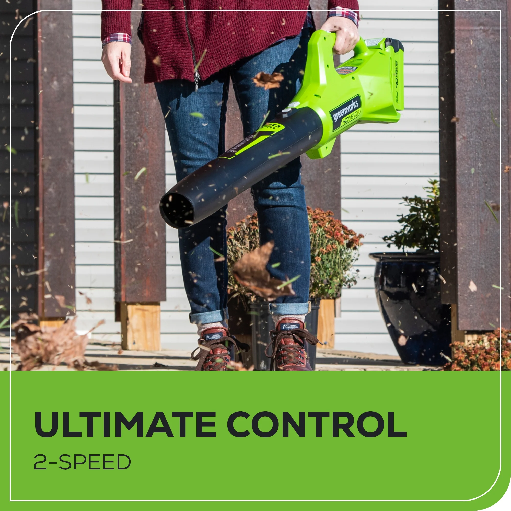 40V 13" Gen 2 String Trimmer and 350 CFM Cordless Battery Leaf Blower Combo Kit, (3).065" Spools,(1)2.0 Ah Battery and Charger - Image 7