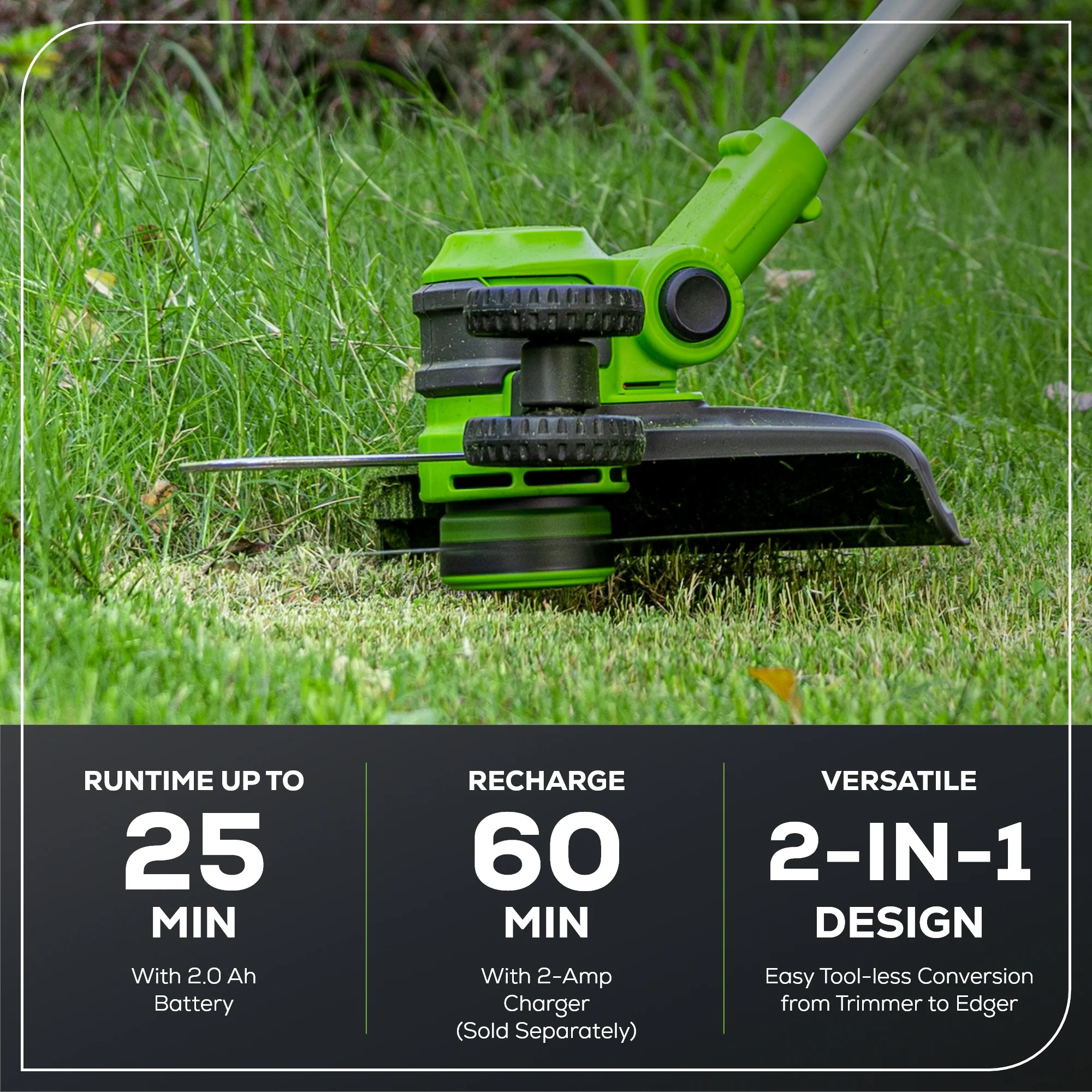 40V 13" Gen 2 String Trimmer and 350 CFM Cordless Battery Leaf Blower Combo Kit, (3).065" Spools,(1)2.0 Ah Battery and Charger - Image 9