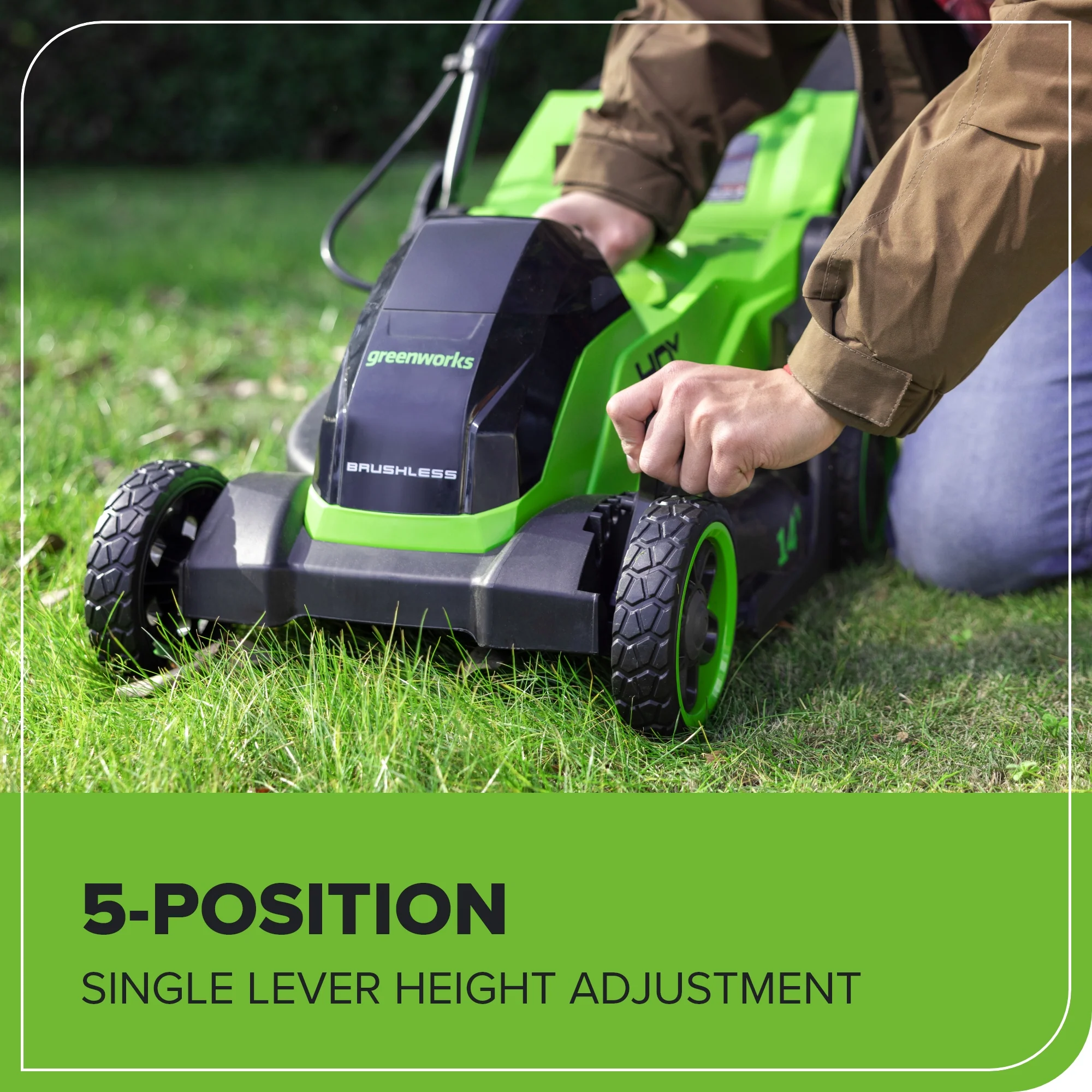 40V 14" Cordless Battery BL Push Lawn Mower: 4.0 Ah Battery and Charger - Image 9