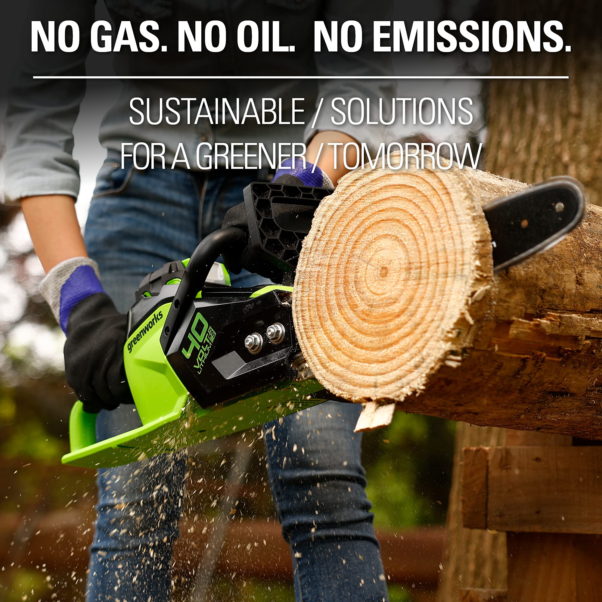 40V 14" 1.5kW Cordless BatteryBrushless Chainsaw (Tool Only) - Image 10