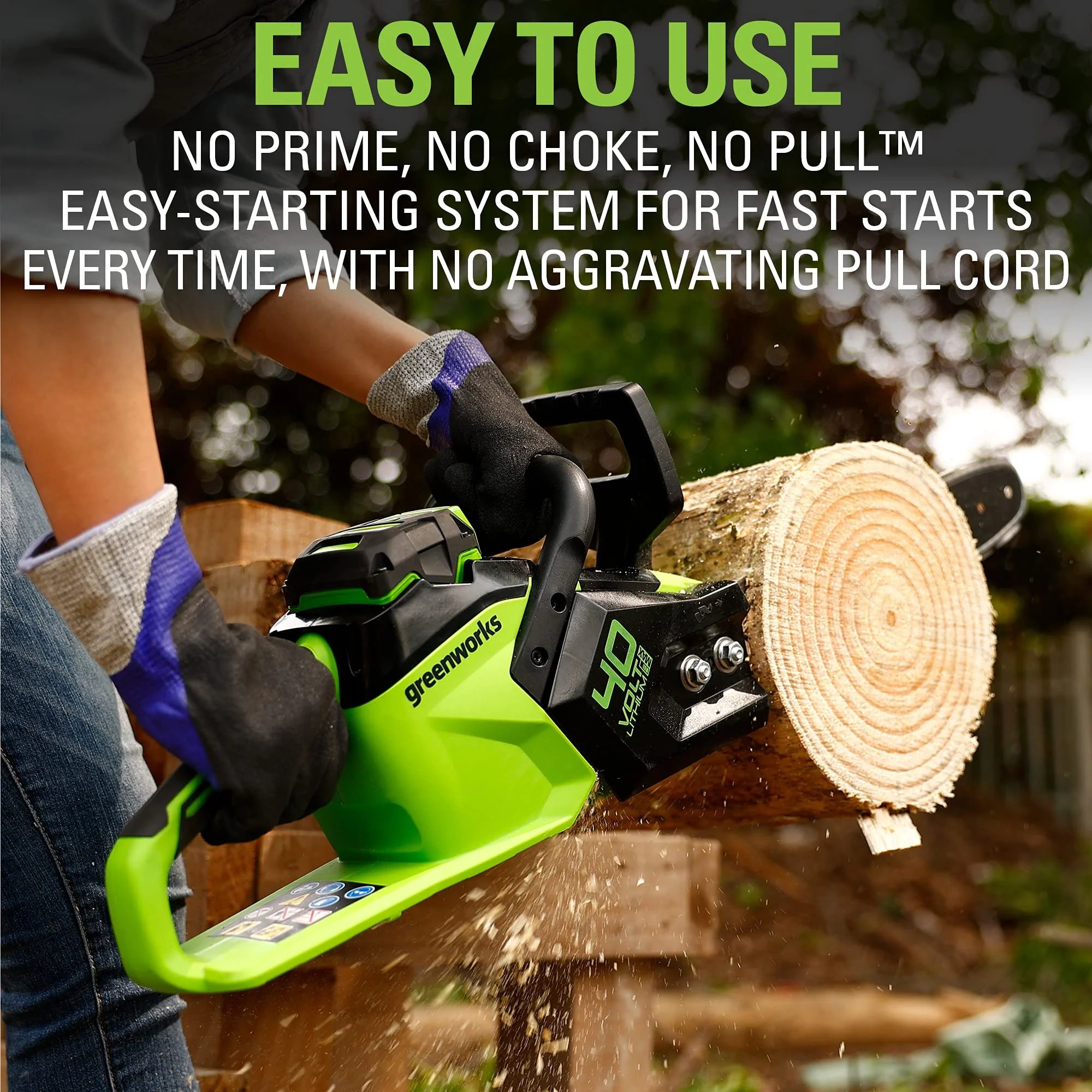 40V 14" 1.5kW Cordless BatteryBrushless Chainsaw (Tool Only) - Image 5