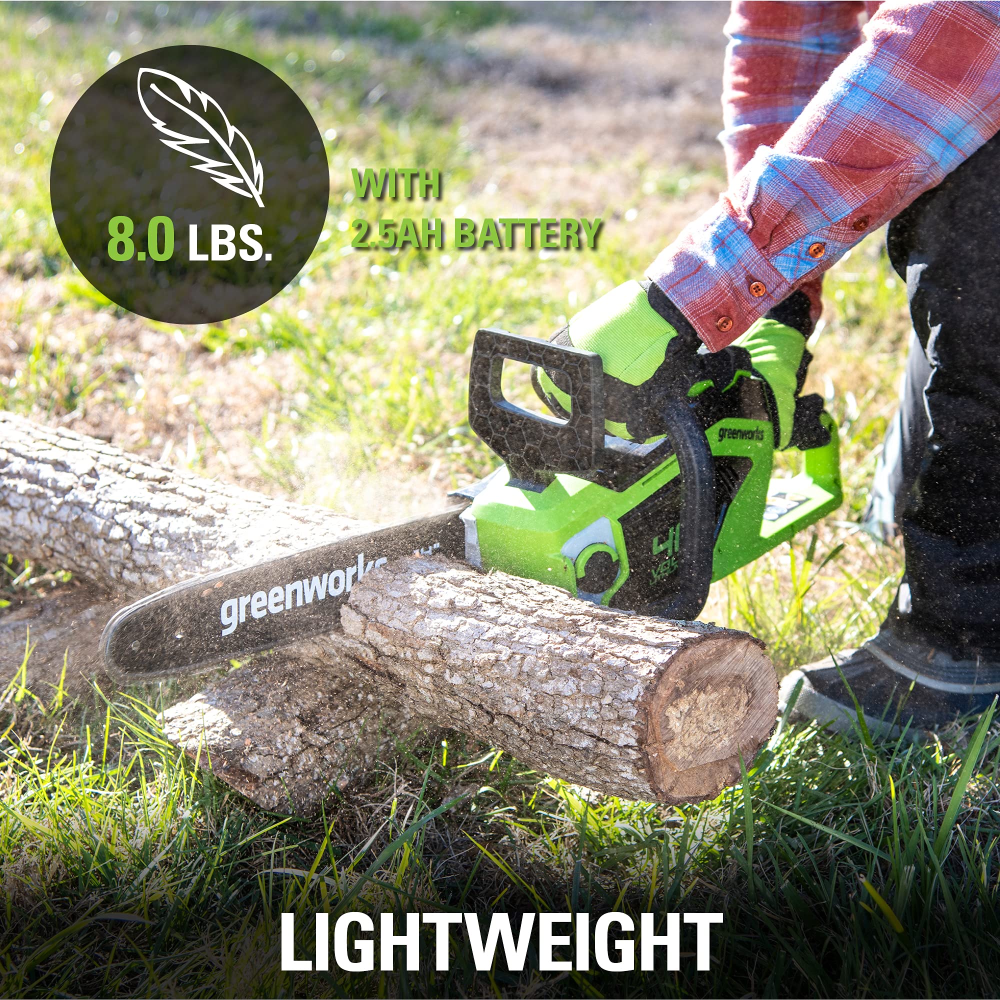 40V 14" 1.5kW Cordless BatteryBrushless Chainsaw (Tool Only) - Image 9