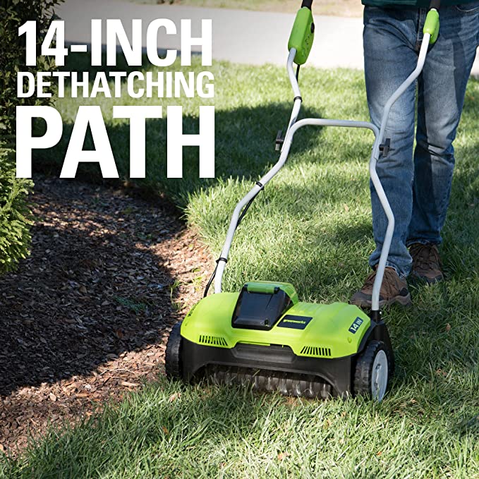 40V 14" Cordless Dethatcher: 4.0 Ah Battery and Charger - Image 4