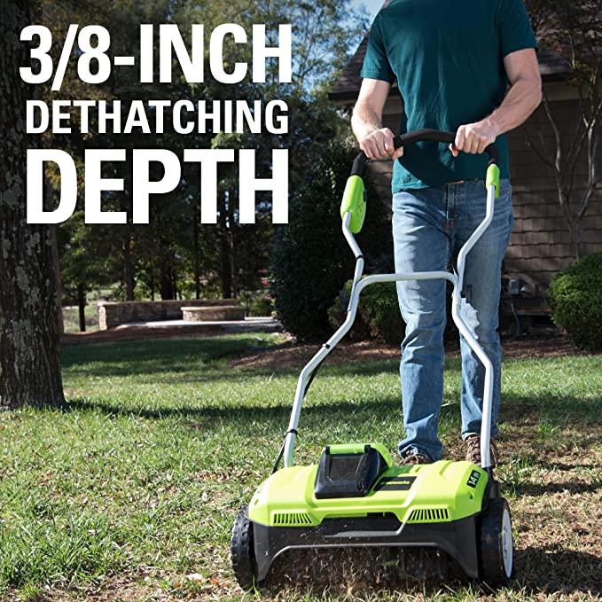 40V 14" Cordless Dethatcher: 4.0 Ah Battery and Charger - Image 5