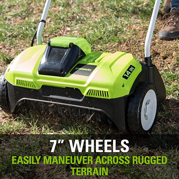40V 14" Cordless Dethatcher: 4.0 Ah Battery and Charger - Image 6