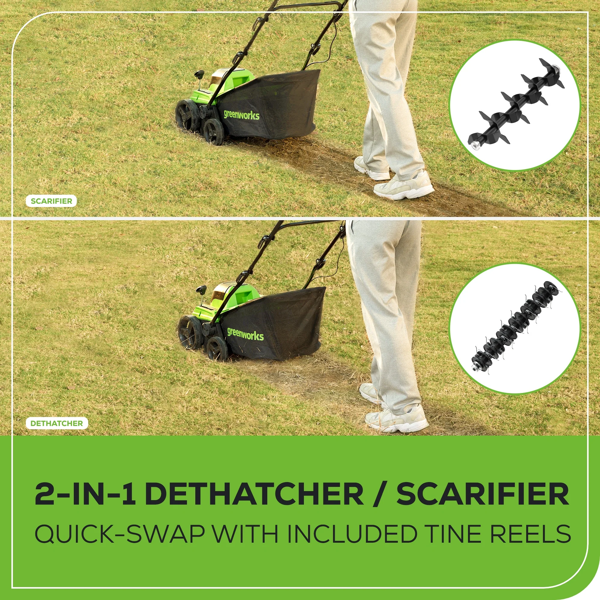 40V 15" Cordless Battery Dethatcher/Scarifier (Tool Only) - Image 6