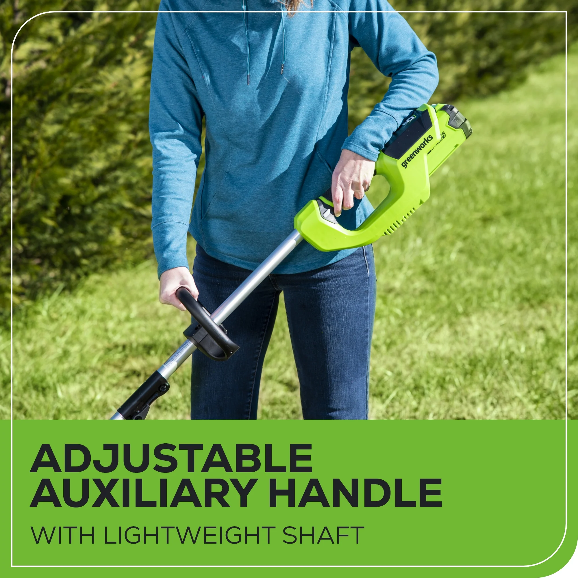 40V 15" Cordless Battery String Trimmer/Blower Combo Kit: 2.5 Ah Battery and Charger - Image 10