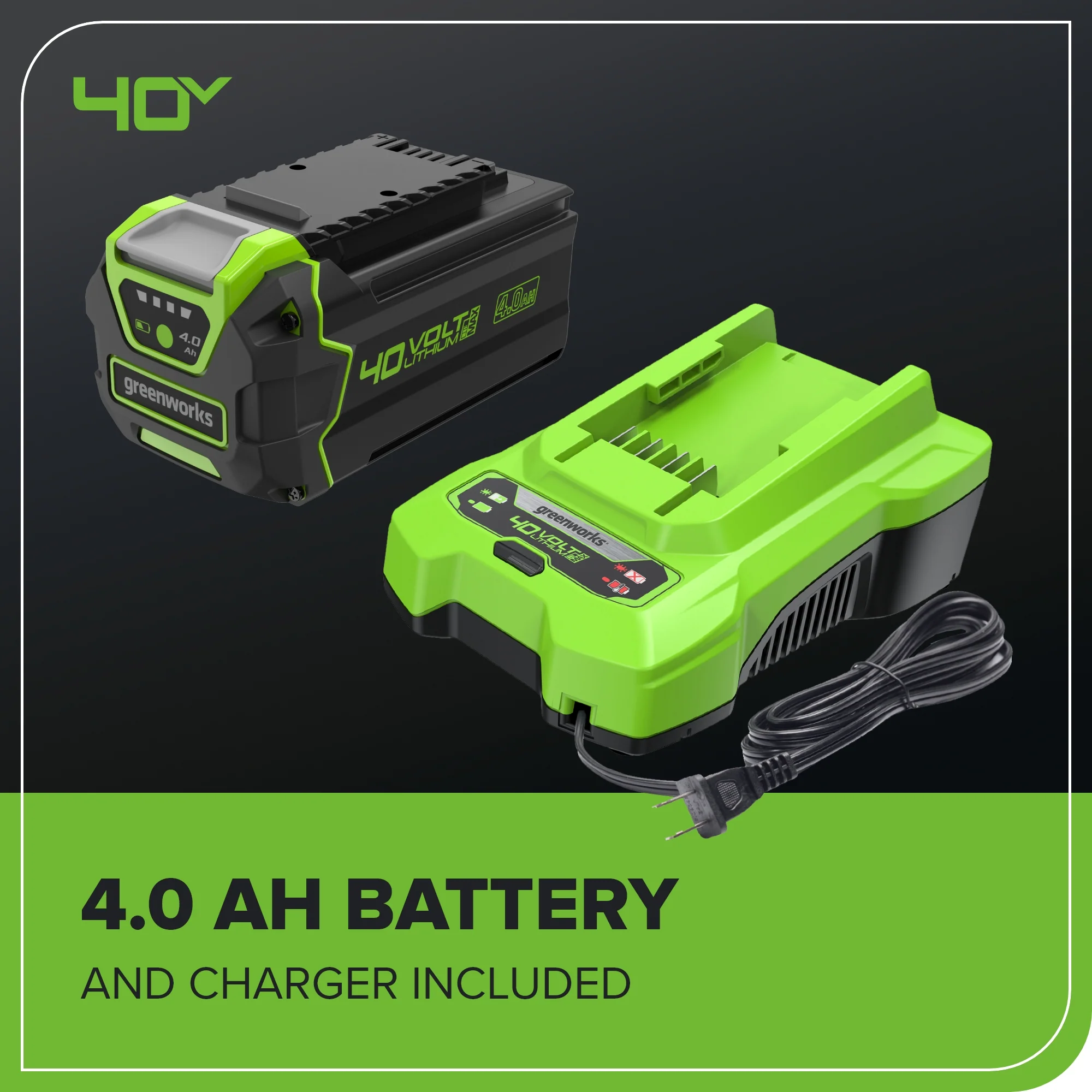 40V 17" Cordless Battery Brushless Push Lawn Mower: 4.0 Ah Battery and Charger - Image 10