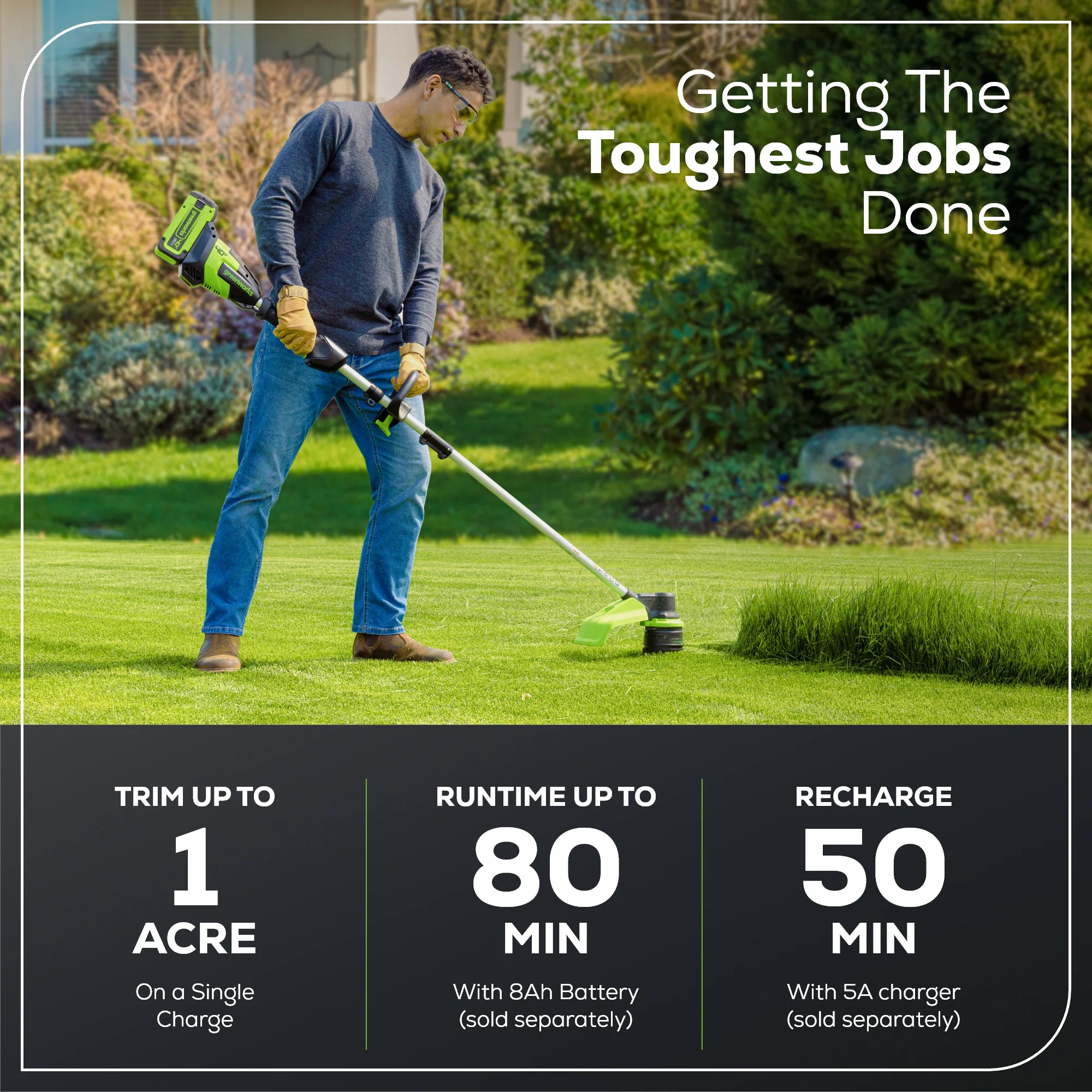 40V 17" Cordless Battery String Trimmer (Tool Only) - Image 3