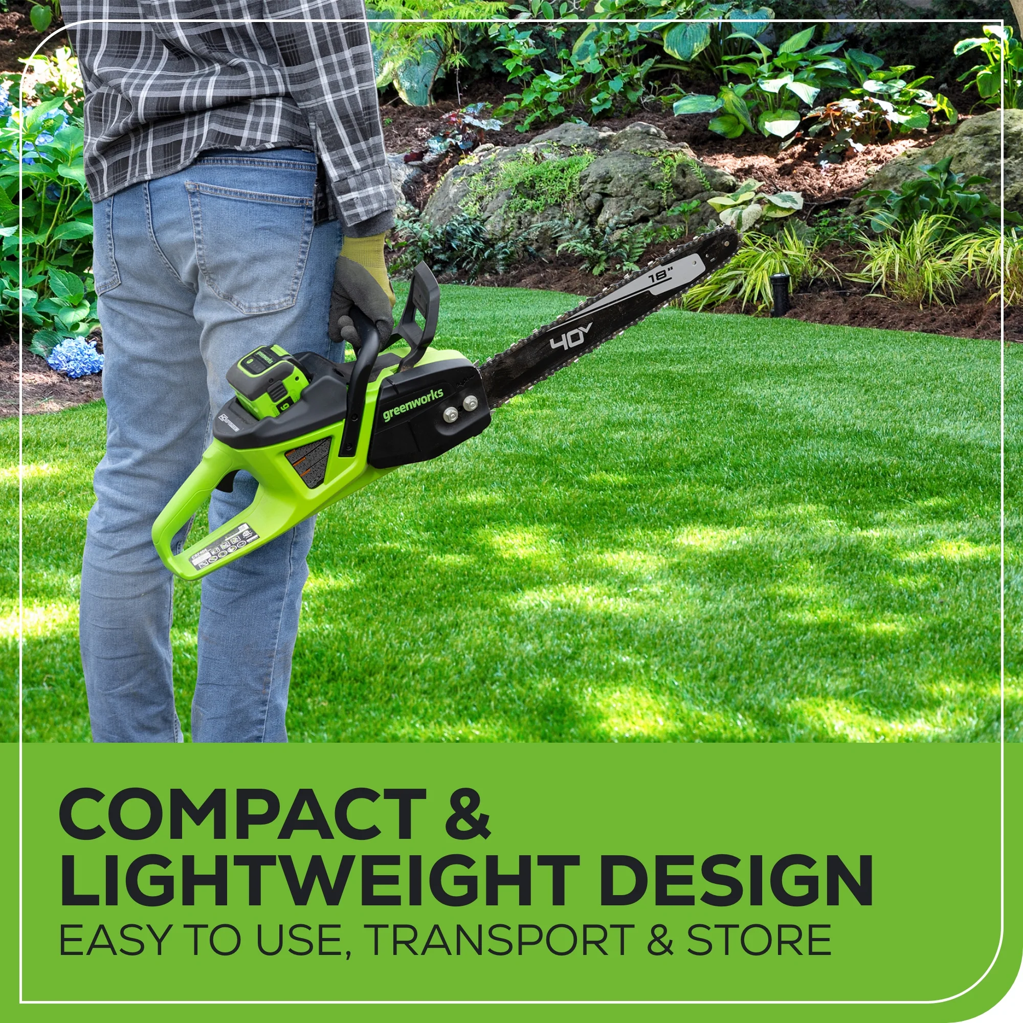 40V 18" Cordless Battery BL Chainsaw (Tool Only) - Image 4