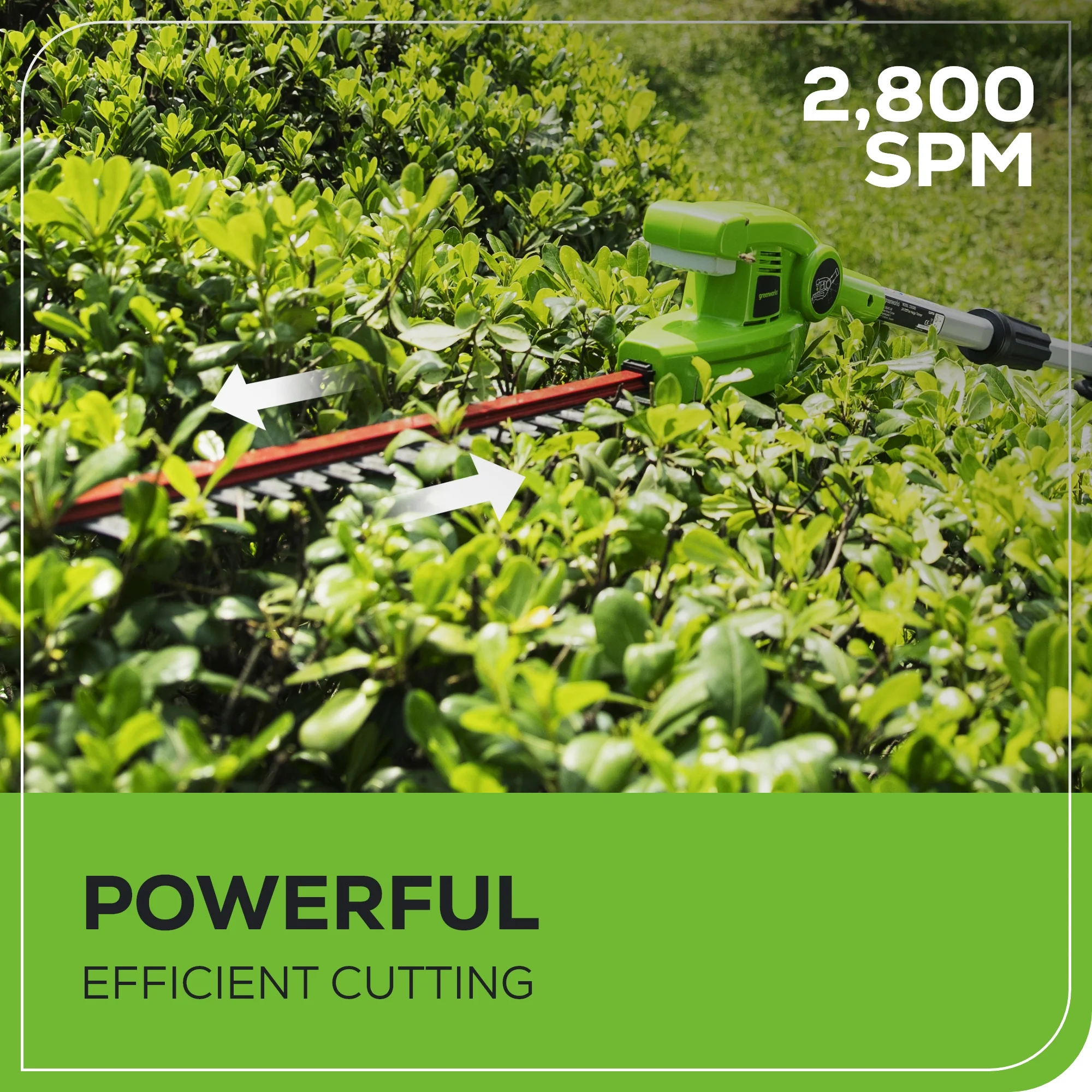 40V 20" Cordless Battery Pole Hedge Trimmer w/ 2.0 Ah Battery & Charger - Image 4