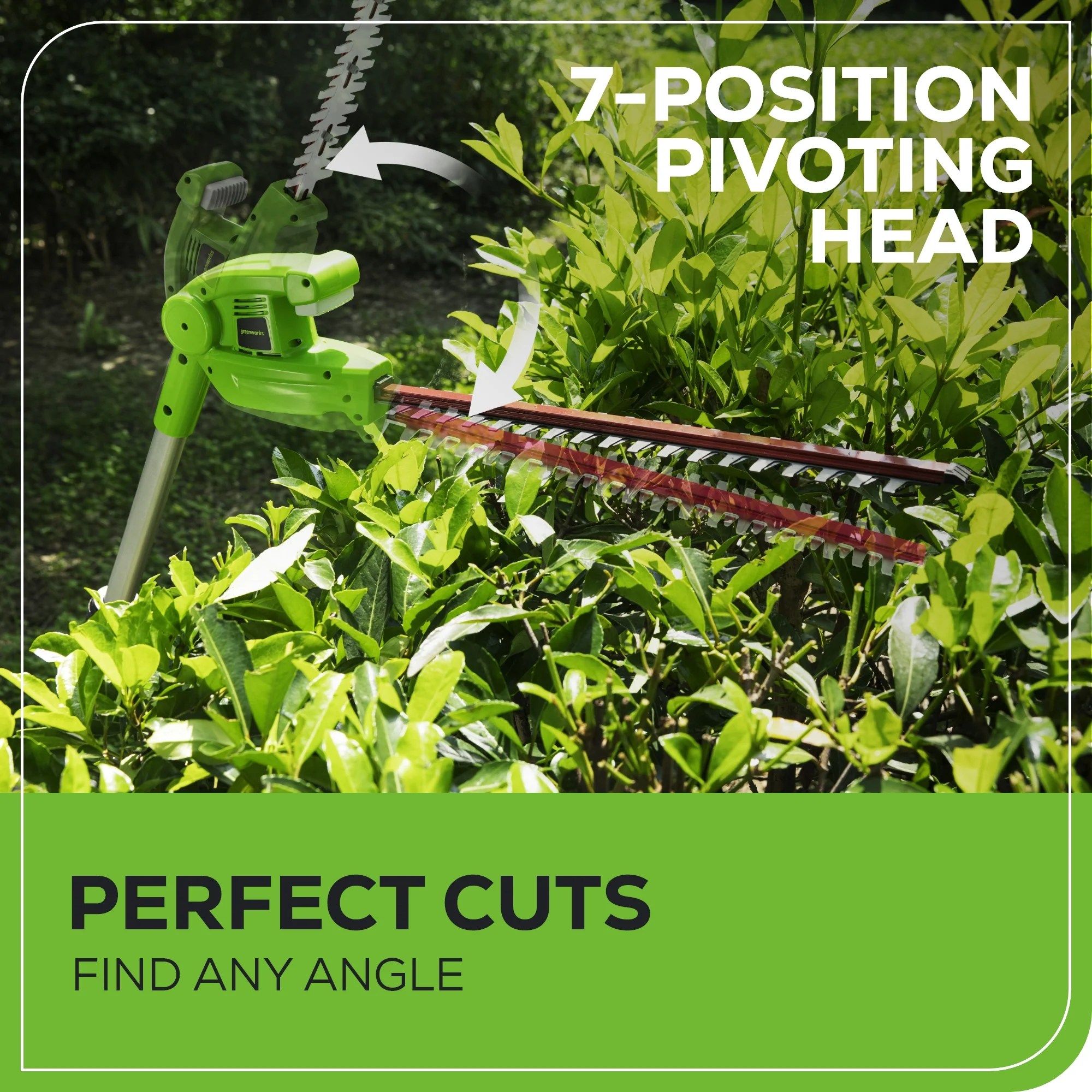 40V 20" Cordless Battery Pole Hedge Trimmer w/ 2.0 Ah Battery & Charger - Image 5