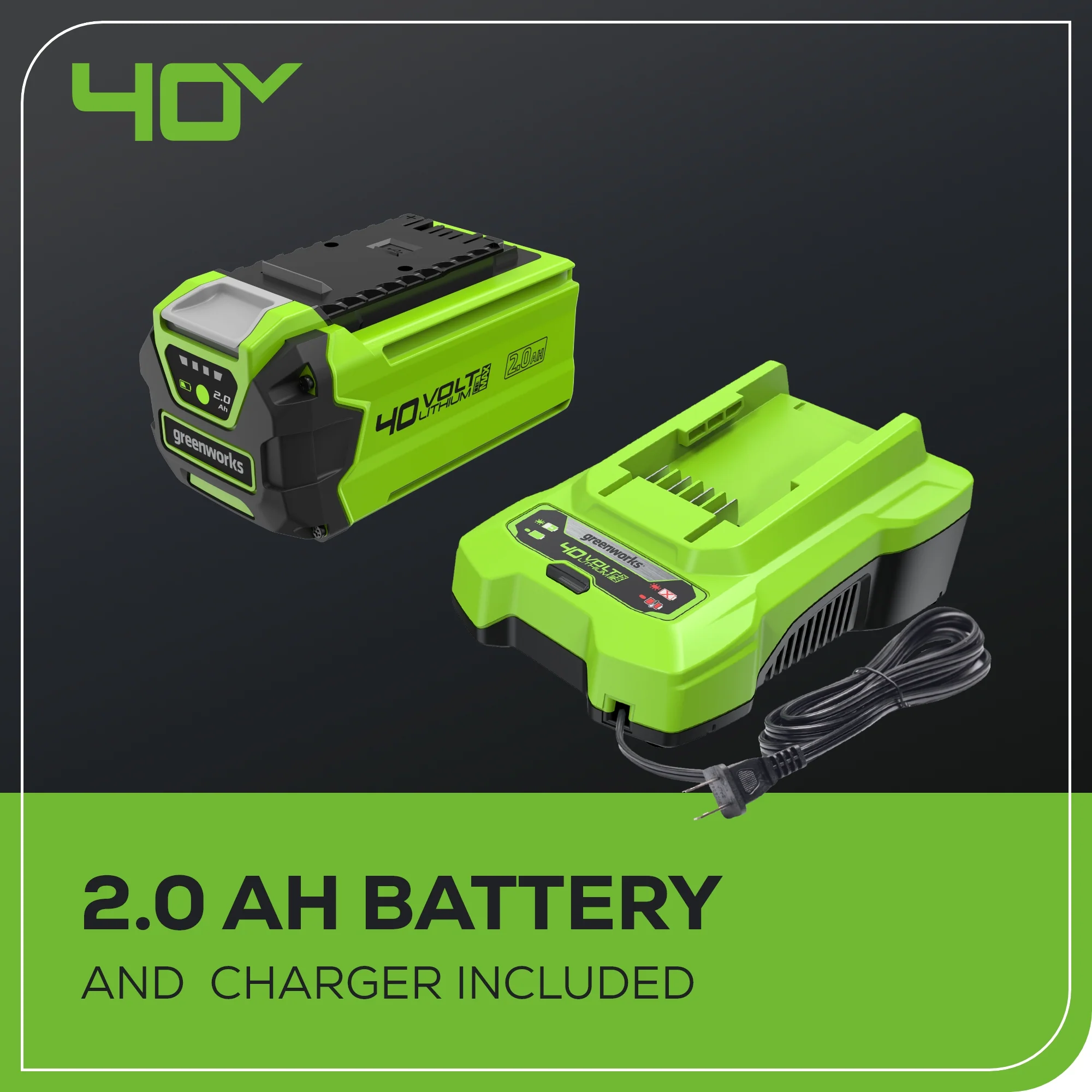 40V 20" Cordless Battery Pole Hedge Trimmer w/ 2.0 Ah Battery & Charger - Image 8