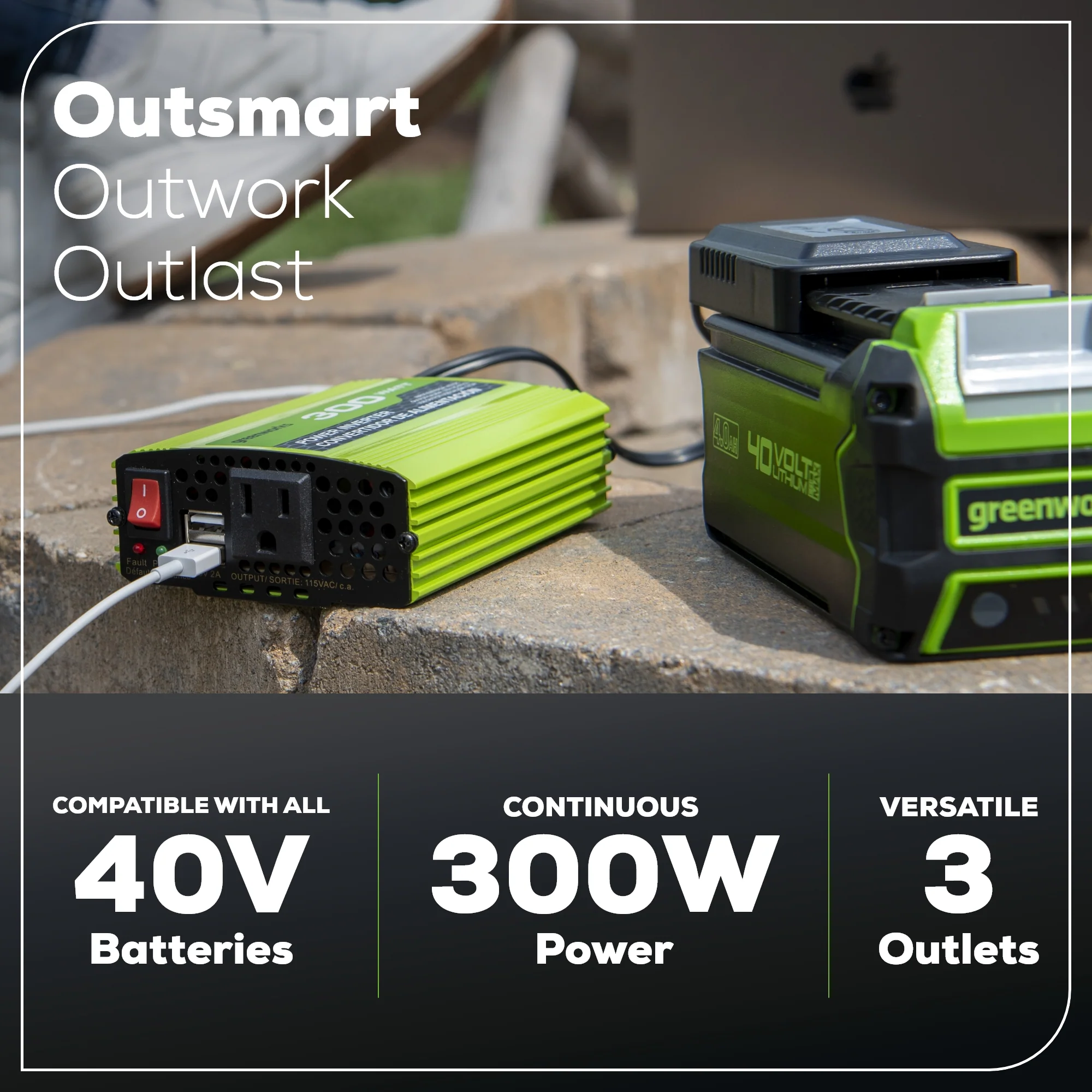 40V 300 Watt Power Inverter (Tool Only) - Image 3