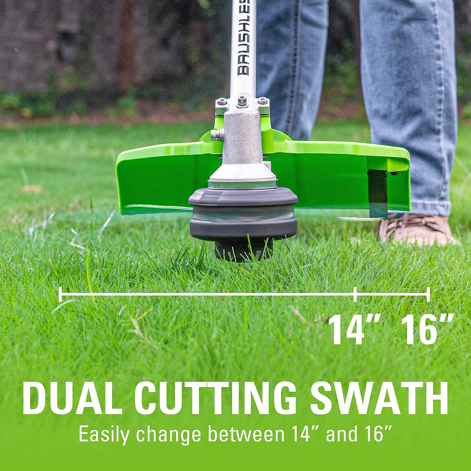 40V 550 CFM Cordless Battery Leaf Blower and 16" Attachment Capable String Trimmer Combo Kit, 4Ah Battery and Charger - Image 9