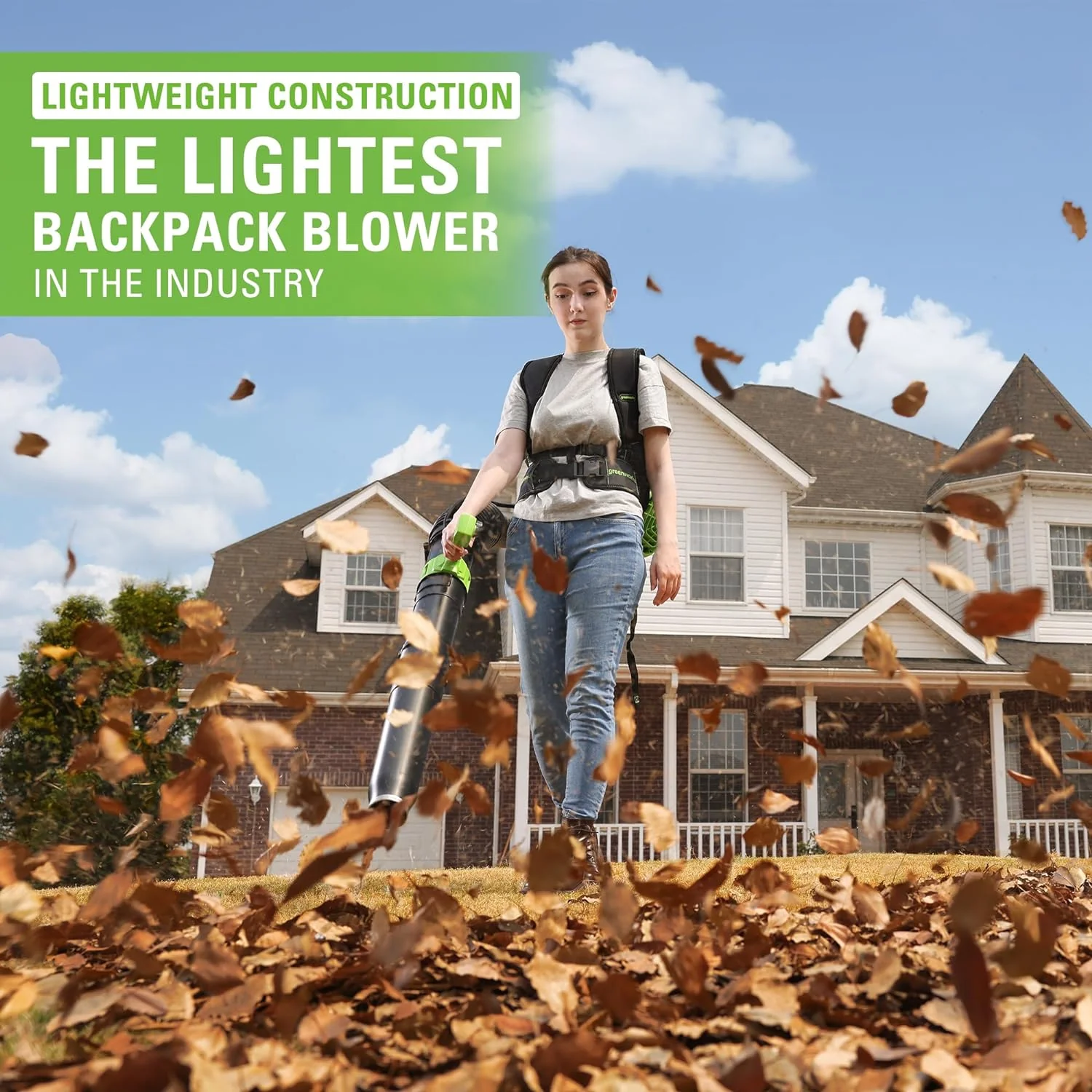 40V 710 CFM Cordless Battery Dual-Port Backpack Blower: (2) 5.0Ah Battery and Charger - Image 3