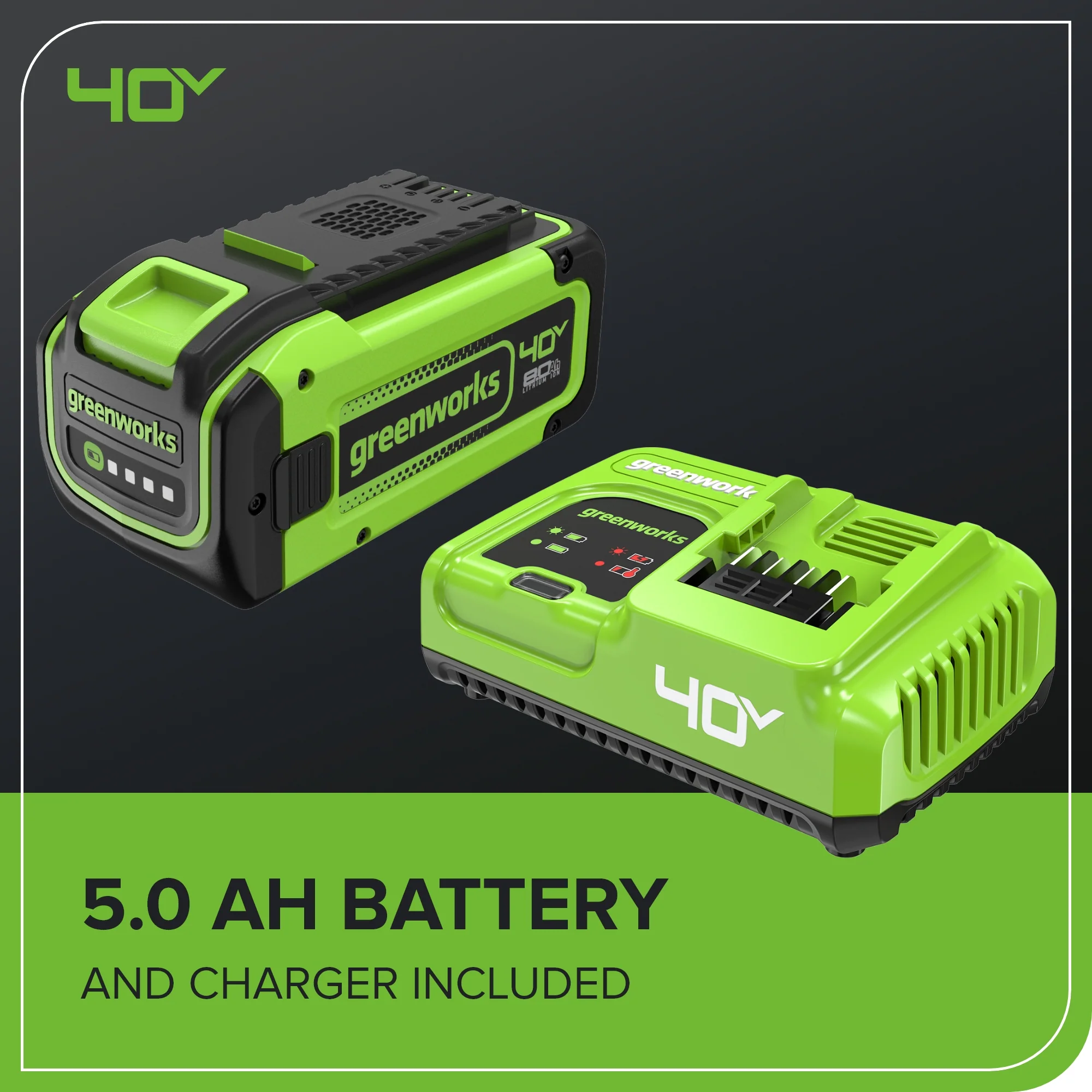 40V 730 CFM Cordless Battery Leaf Blower: 5.0 Ah Battery and 5A Charger - Image 10