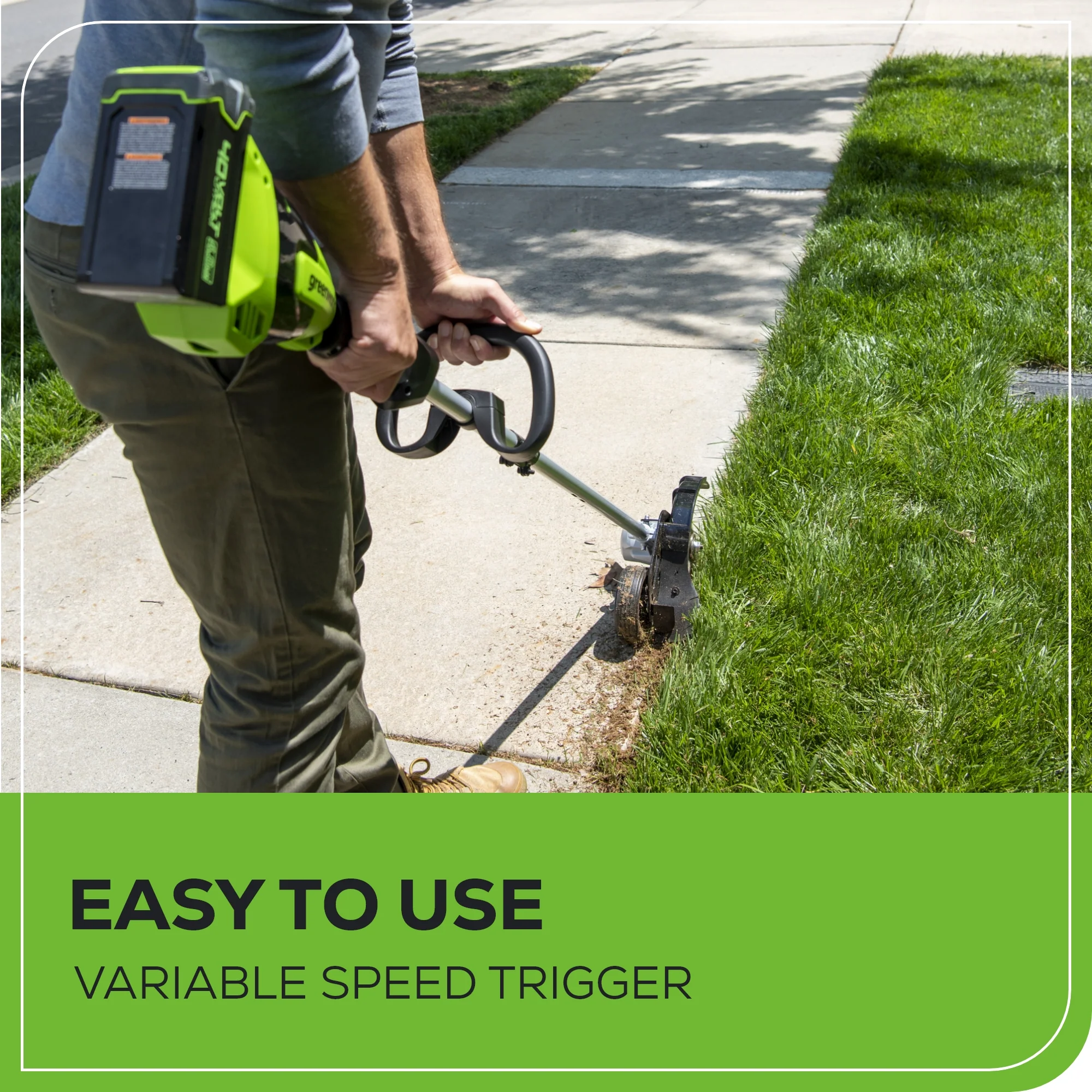 40V 8" Cordless Battery Edger w 4.0 Ah Battery and Charger - Image 6