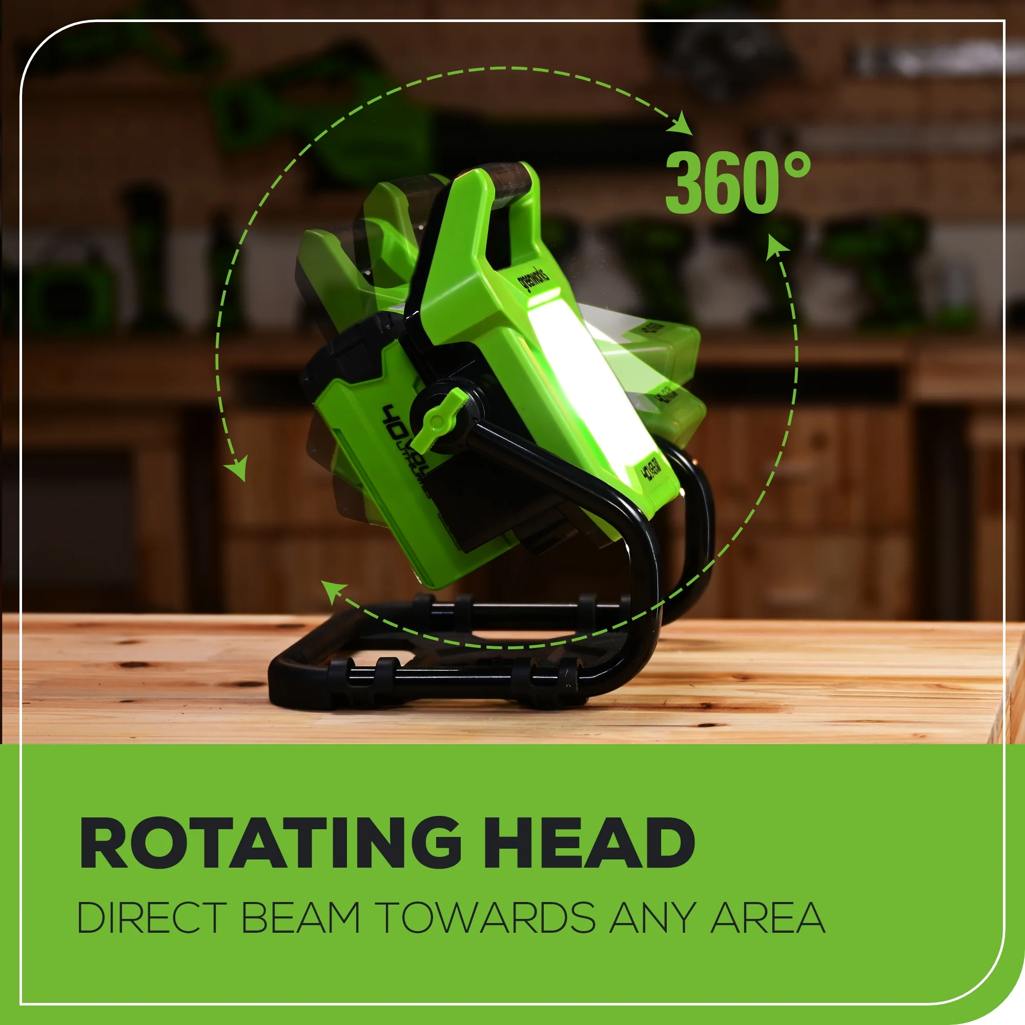 40V AC/DC 2000 Lumen LED Work Light (Tool Only) - Image 5