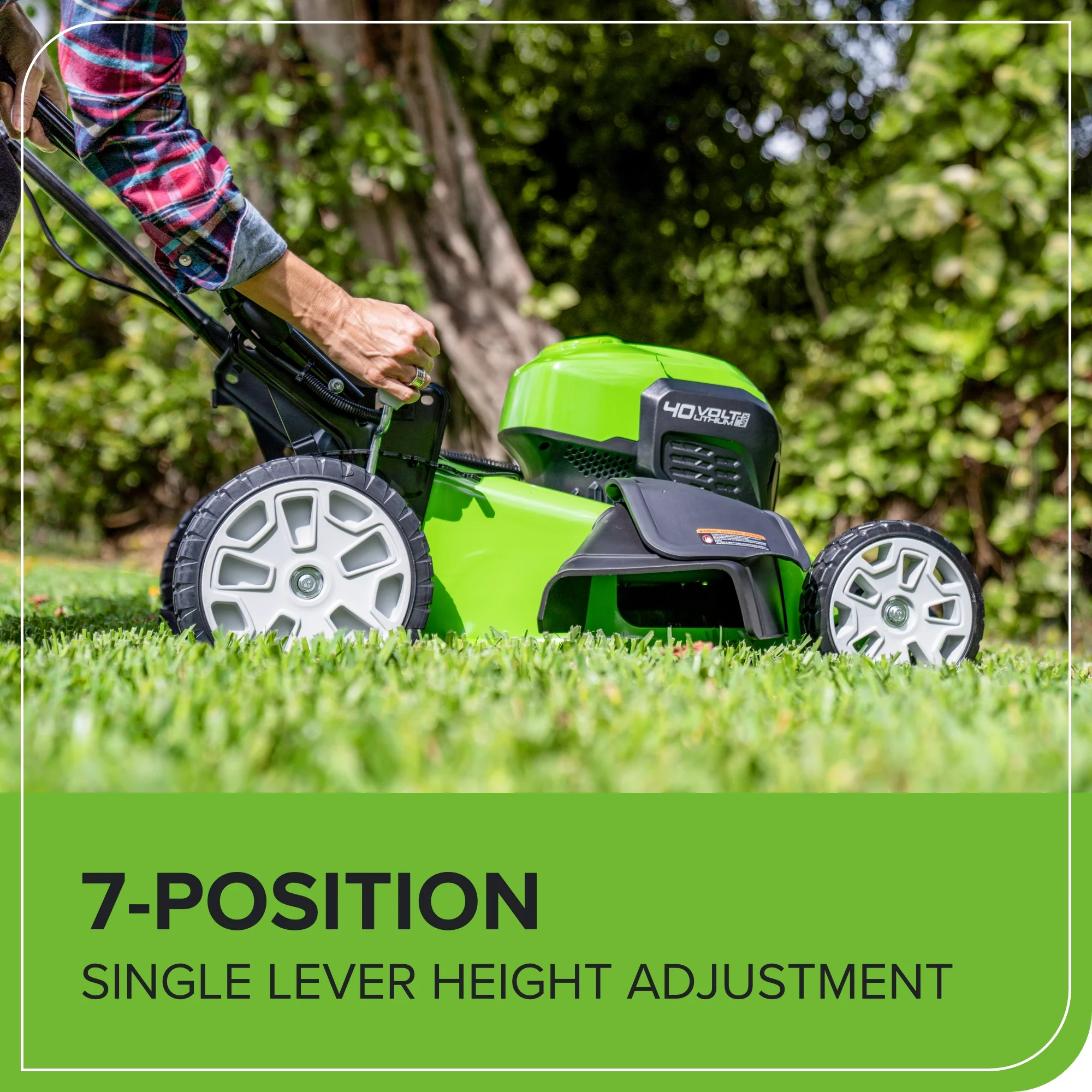 40V 21" Cordless Battery Self-Propelled Lawn Mower: (2) 4.0 Ah USB Batteries and Charger - Image 7