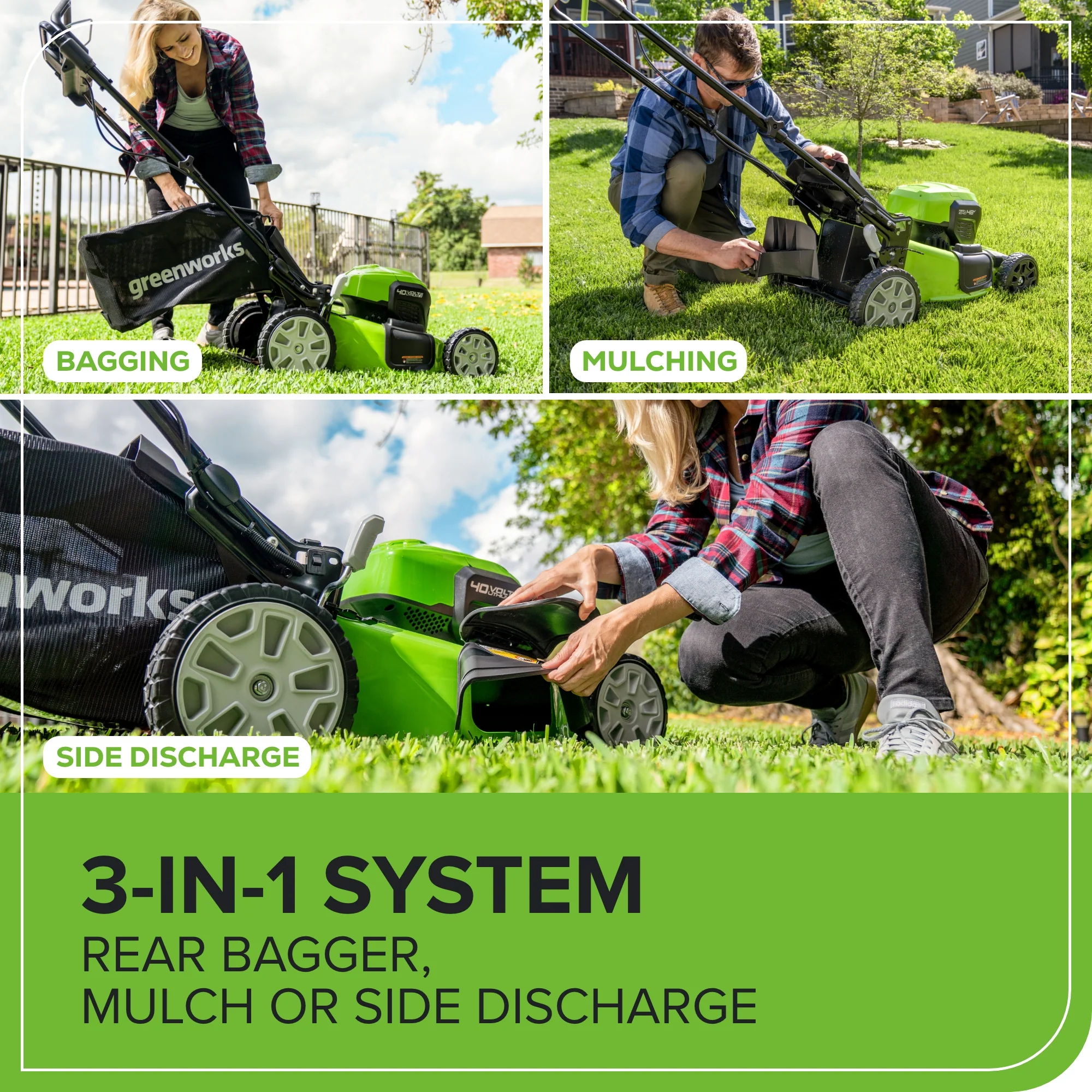 40V 21" Cordless Battery Self-Propelled Lawn Mower: (2) 4.0 Ah USB Batteries and Charger - Image 8