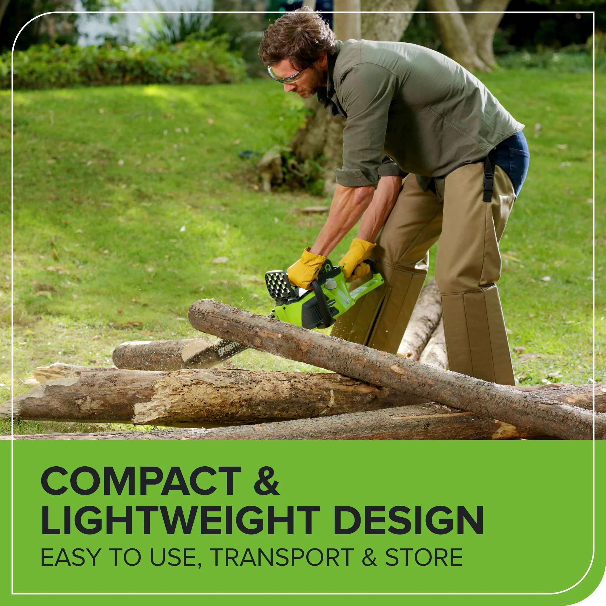40V 16" Brushless Cordless Chainsaw w/ 4.0Ah Battery & Charger - Image 5