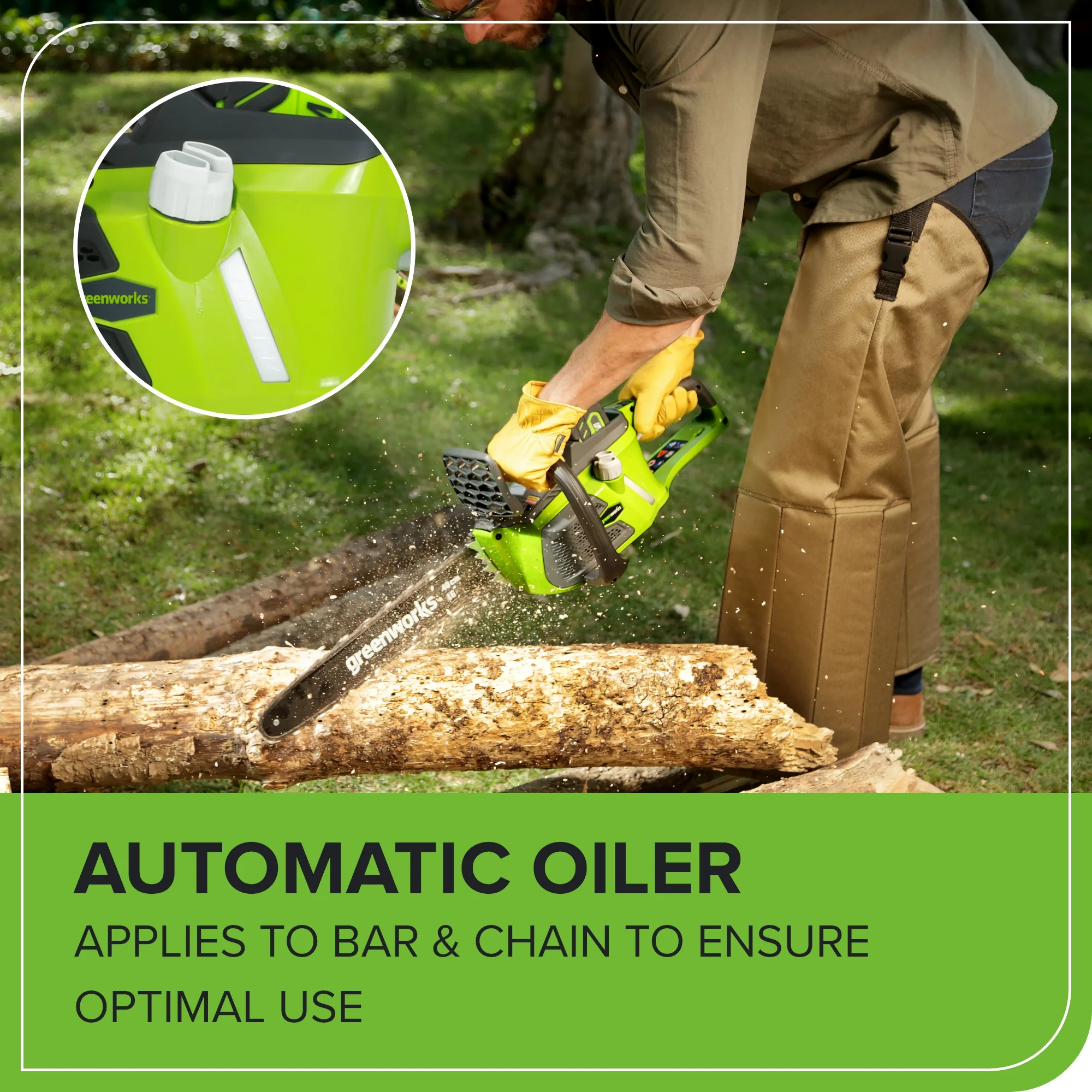 40V 16" Brushless Cordless Chainsaw w/ 4.0Ah Battery & Charger - Image 7