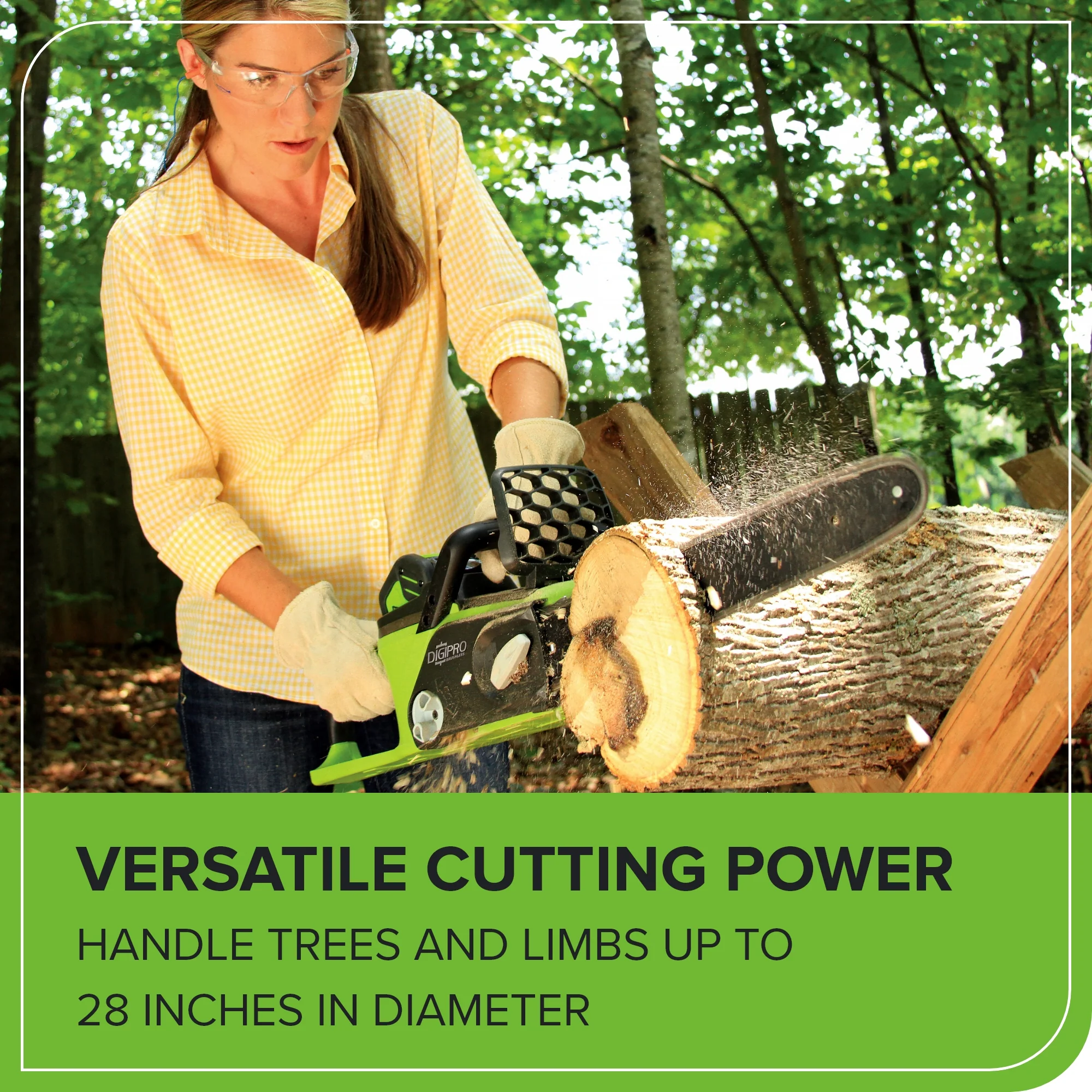 40V 16" Brushless Cordless Chainsaw w/ 4.0Ah Battery & Charger - Image 8