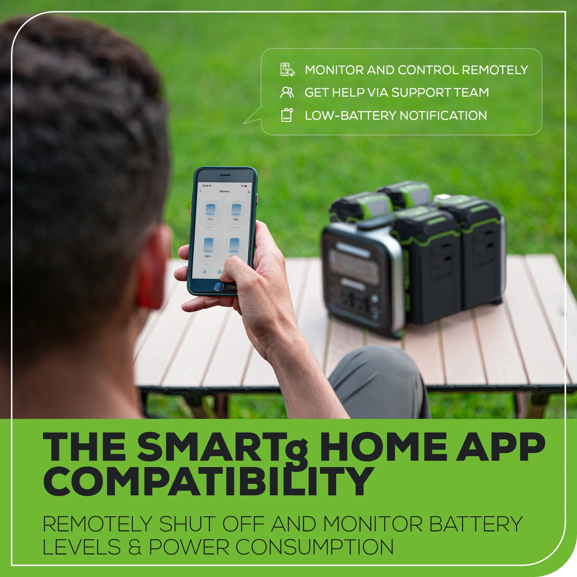40V 500W 4-Slot Inverter Portable Power Station (Tool Only) - Image 12
