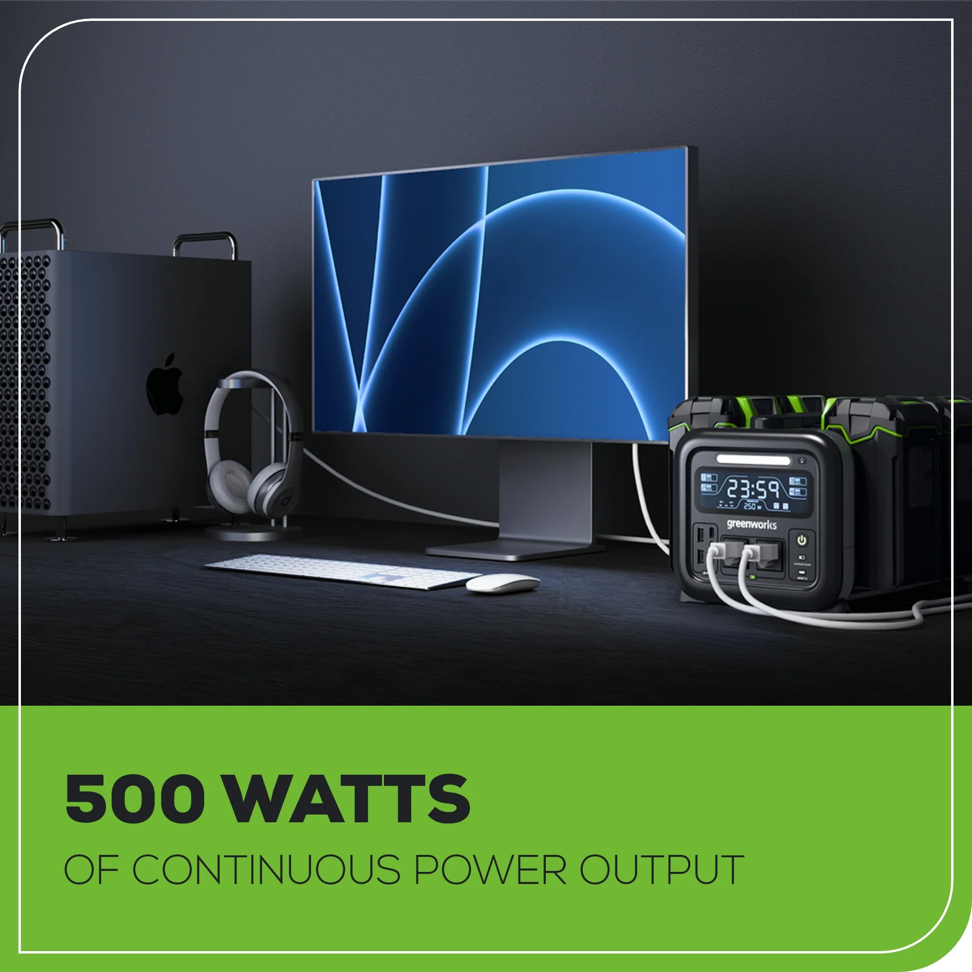 40V 500W 4-Slot Inverter Portable Power Station (Tool Only) - Image 4