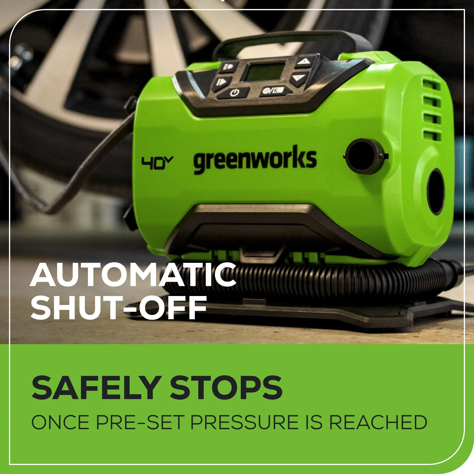 40V Cordless Battery Inflator: 2.0 Ah Battery and Charger - Image 5