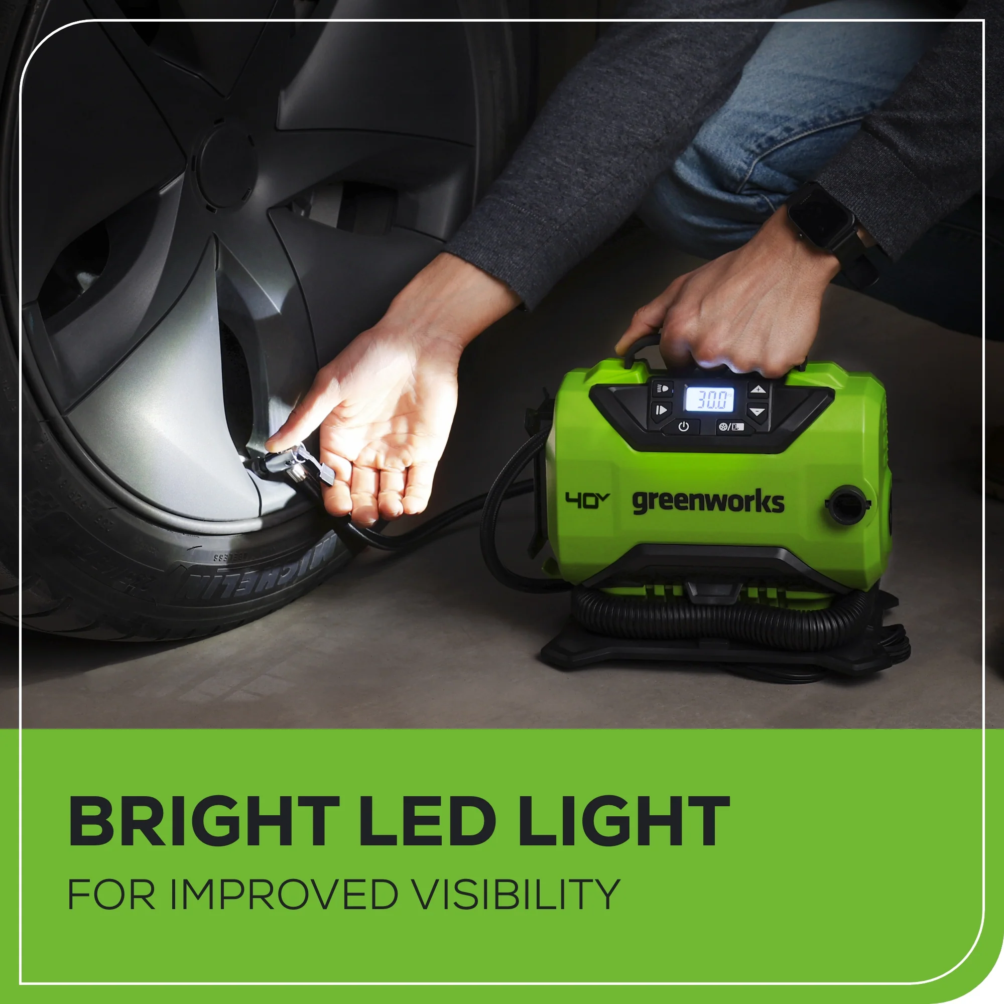 40V Cordless Battery Inflator: 2.0 Ah Battery and Charger - Image 8