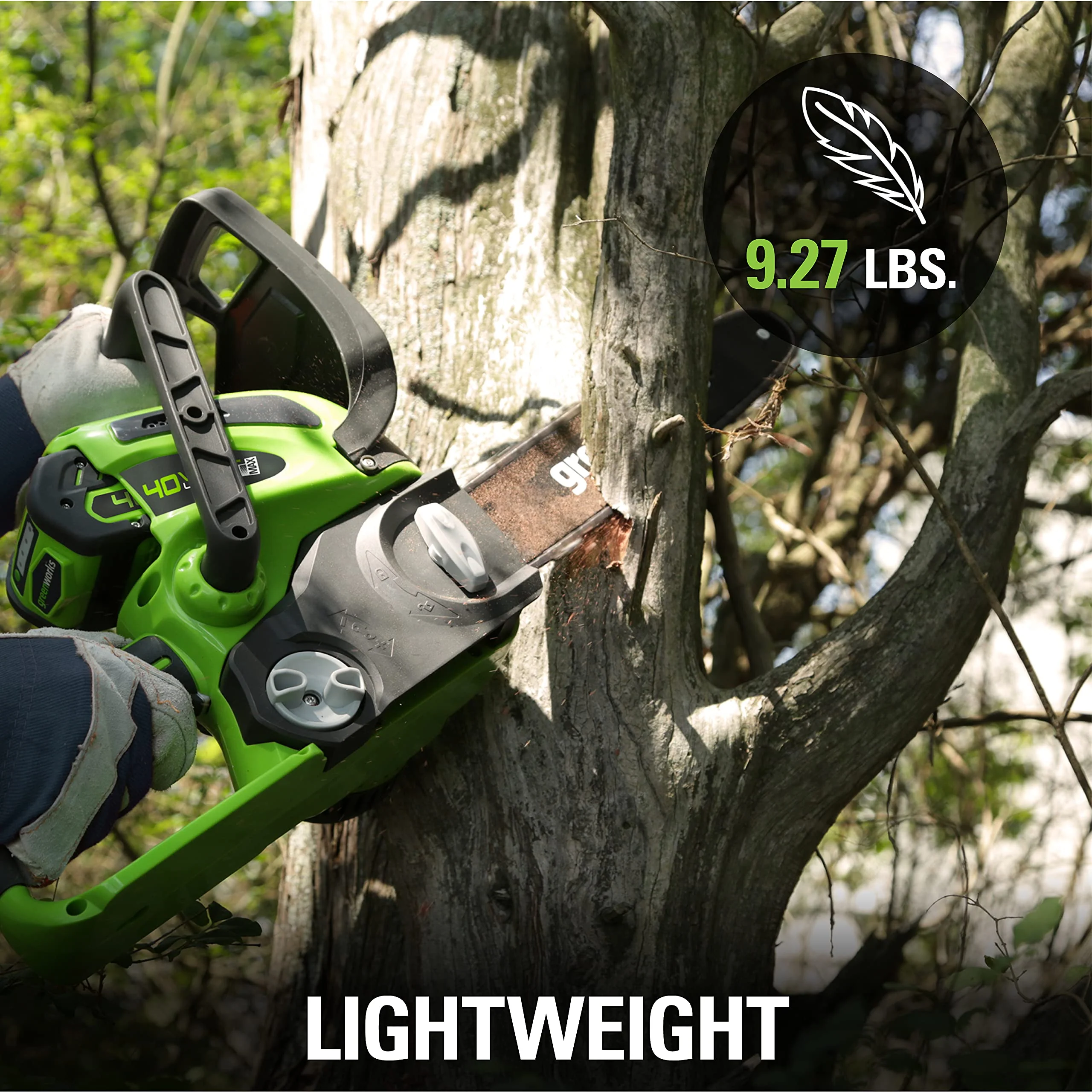 40V 12" Cordless Battery Chainsaw w/ 2.0 Ah Battery & Charger - Image 9