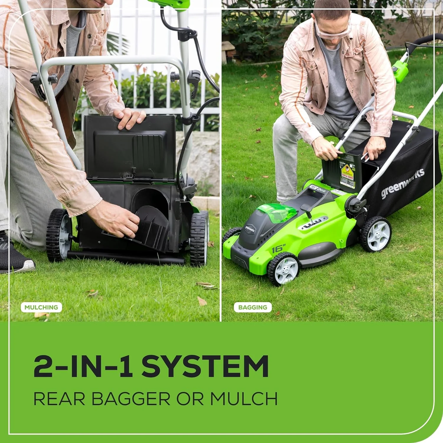 40V 16" Cordless Battery Push Lawn Mower w/ 4.0Ah Battery & Charger - Image 8