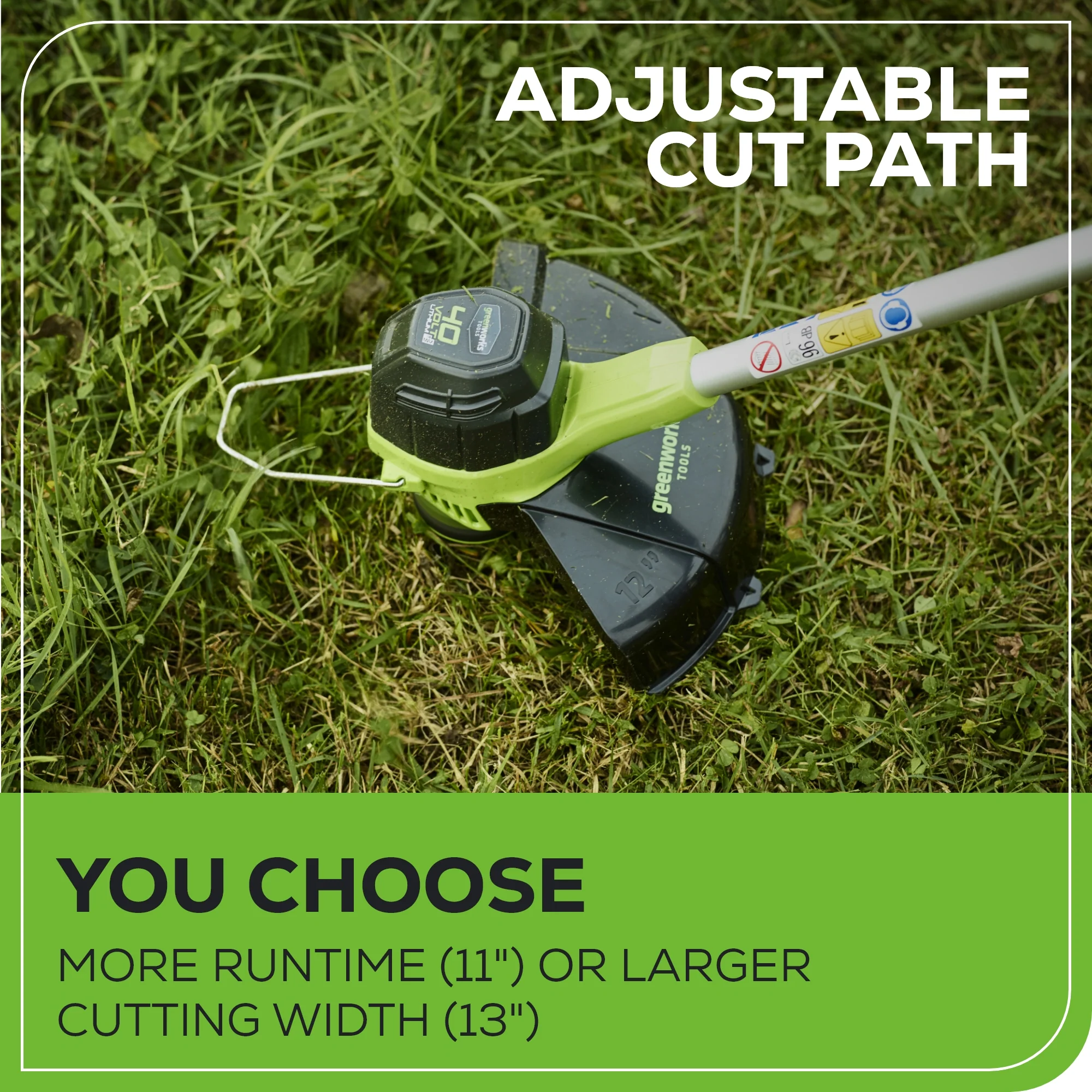 40V 12" Cordless Battery String Trimmer w/ 2.0 Ah Battery & Charger - Image 7