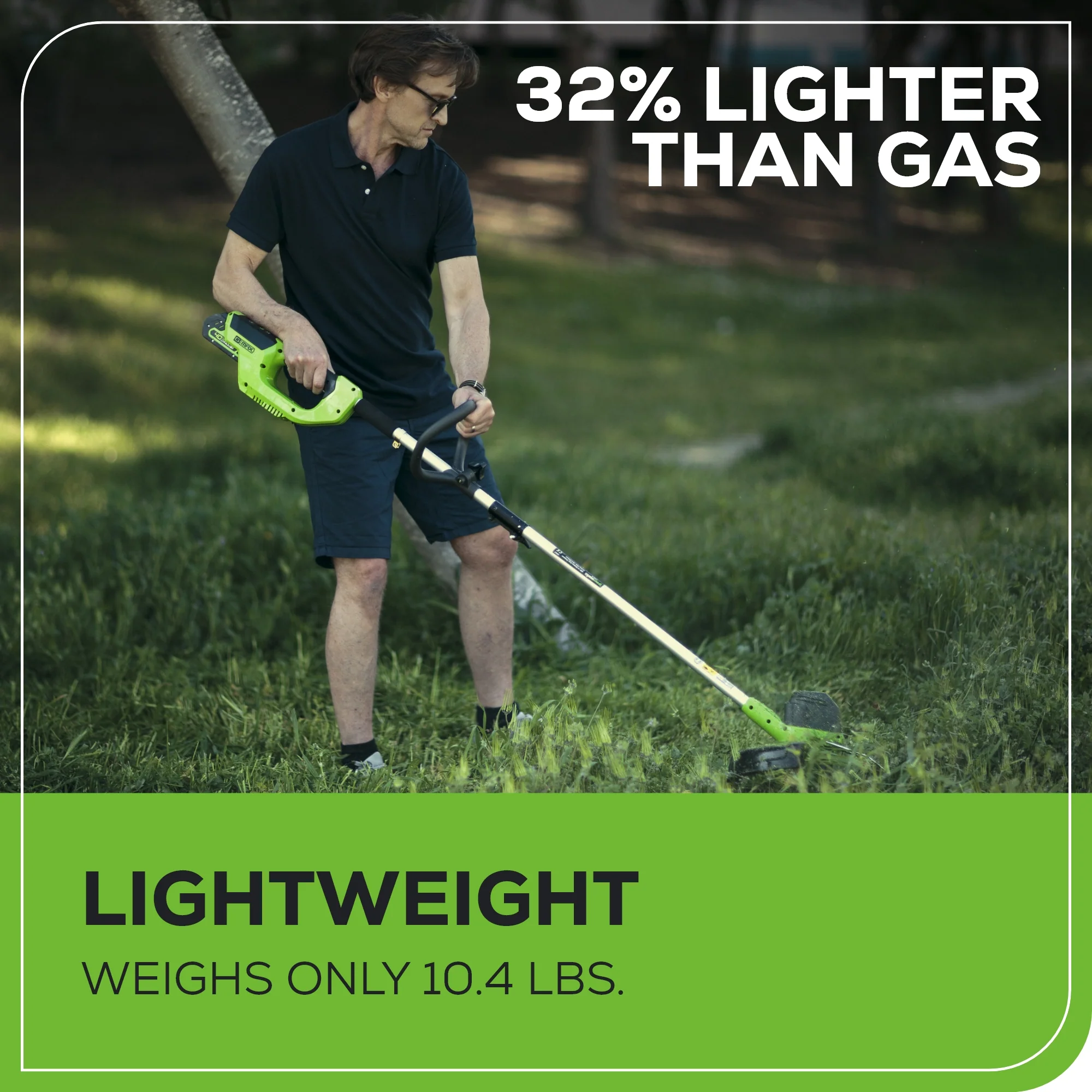 40V 12" Cordless Battery String Trimmer w/ 2.0 Ah Battery & Charger - Image 8