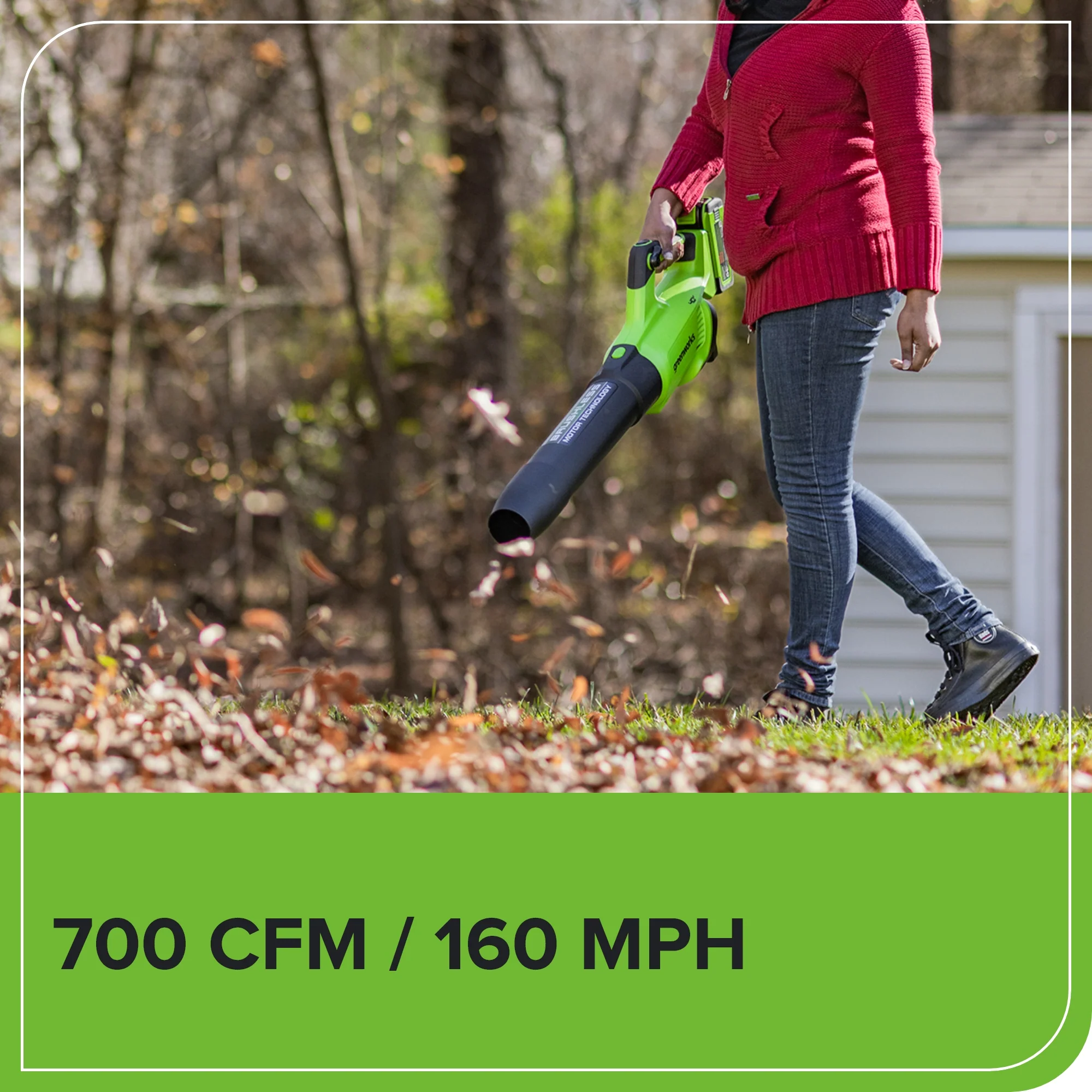 40V Gen 2.5 700 CFM Cordless Battery Brushless Leaf Blower, 8.0 Ah Battery and Charger - Image 7
