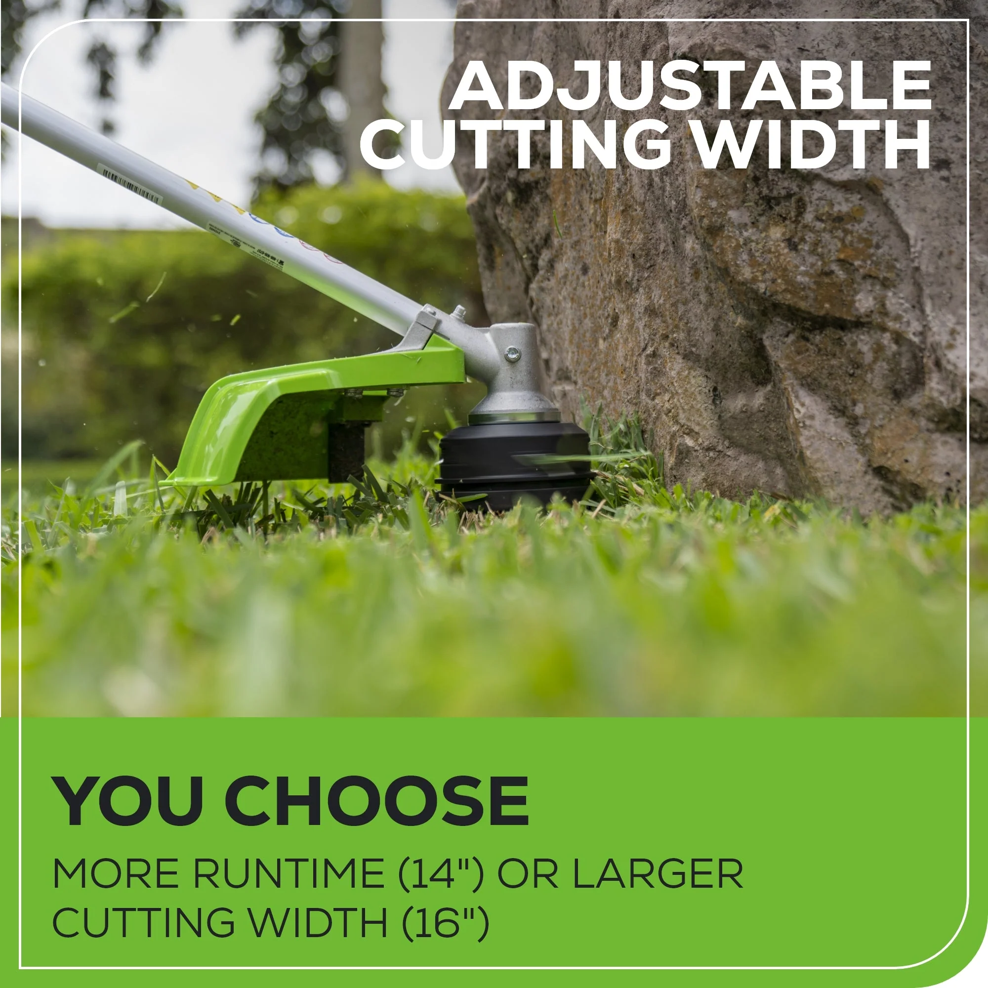 48V (24V x 2) 16" Cordless Battery String Trimmer (Attachment Capable): (2) 4.0 Ah USB Batteries and Dual-Port Charger - Image 7