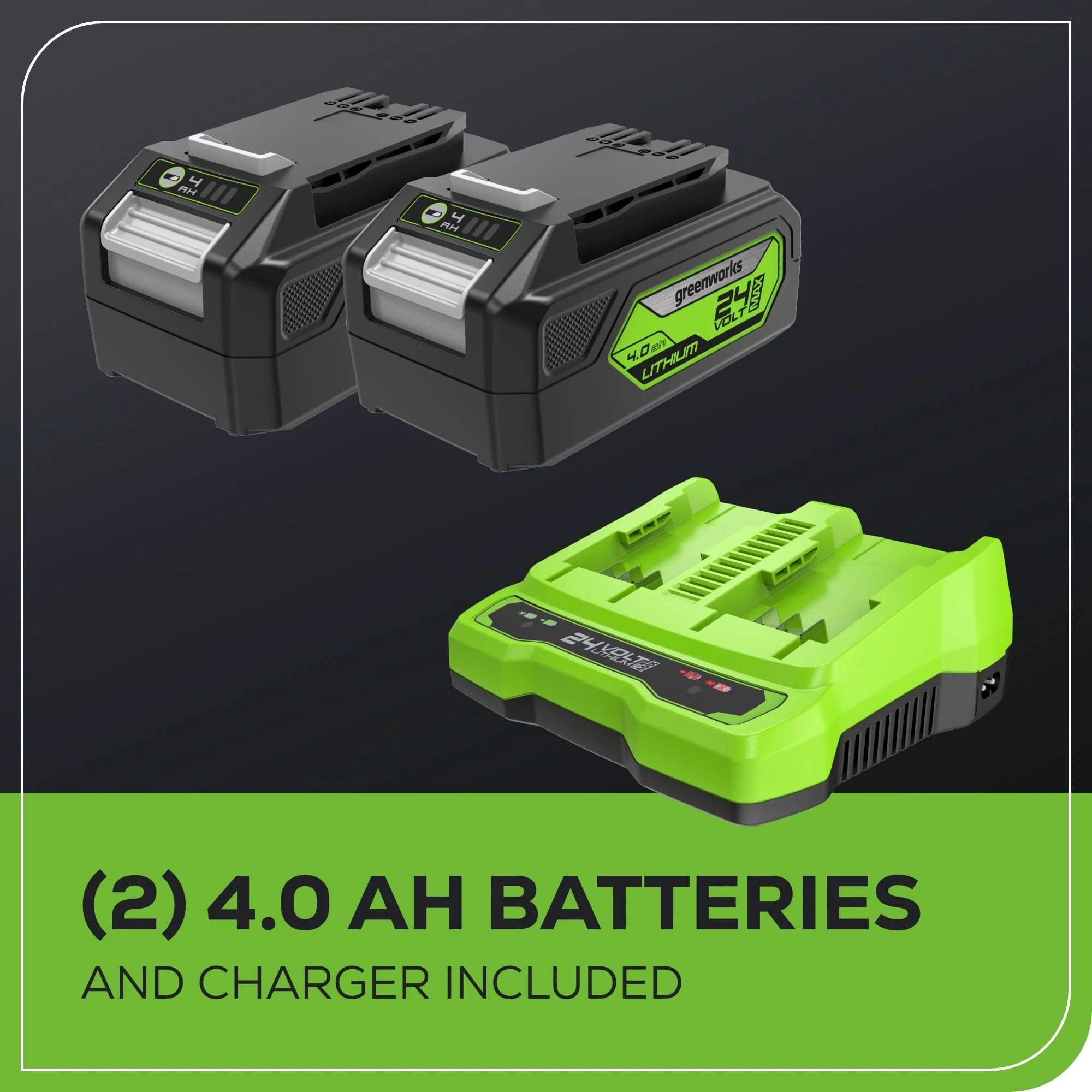 48V (24V x 2) 17" Cordless Battery Push Lawn Mower: (2) 4.0 Ah Batteries and Dual-Port Charger - Image 9