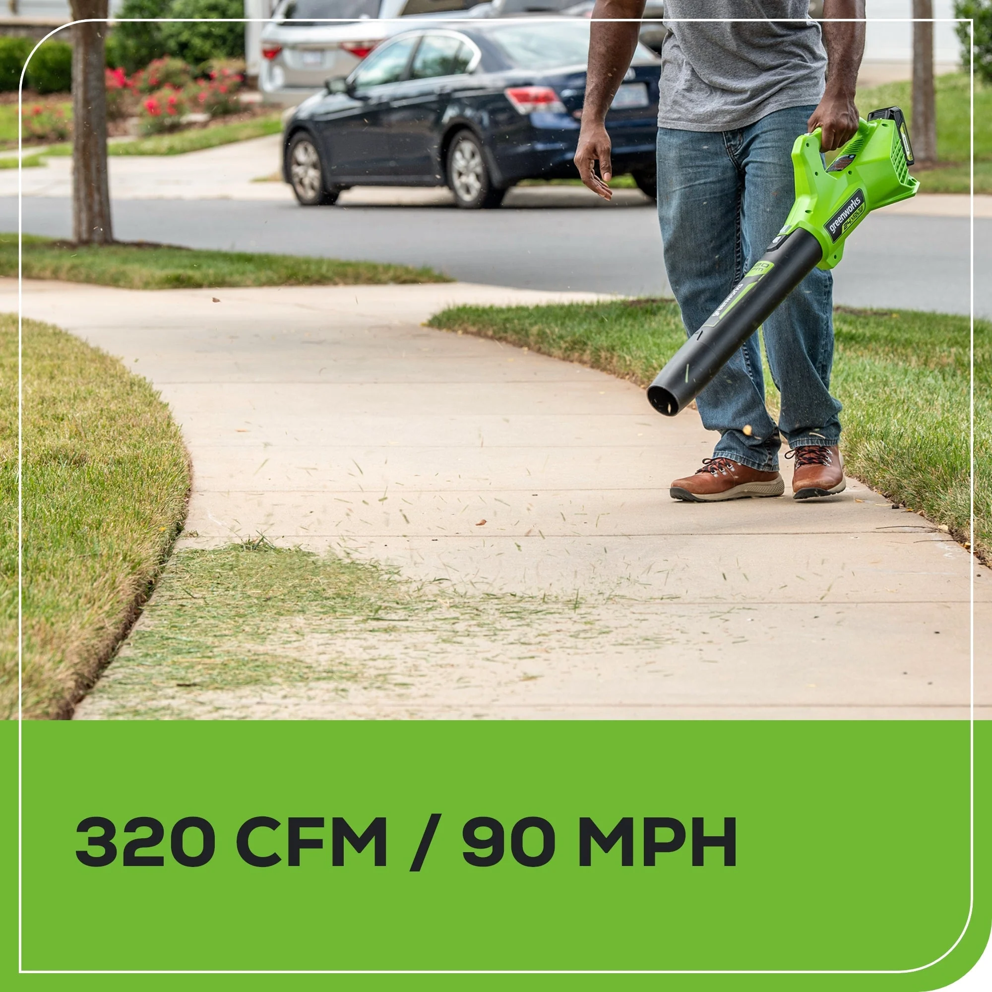 48V (24V x 2) 20" Cordless Battery Push Mower 4PC Combo Kit: (2) 4.0 Ah Batteries and Dual-Port Chargers - Image 10