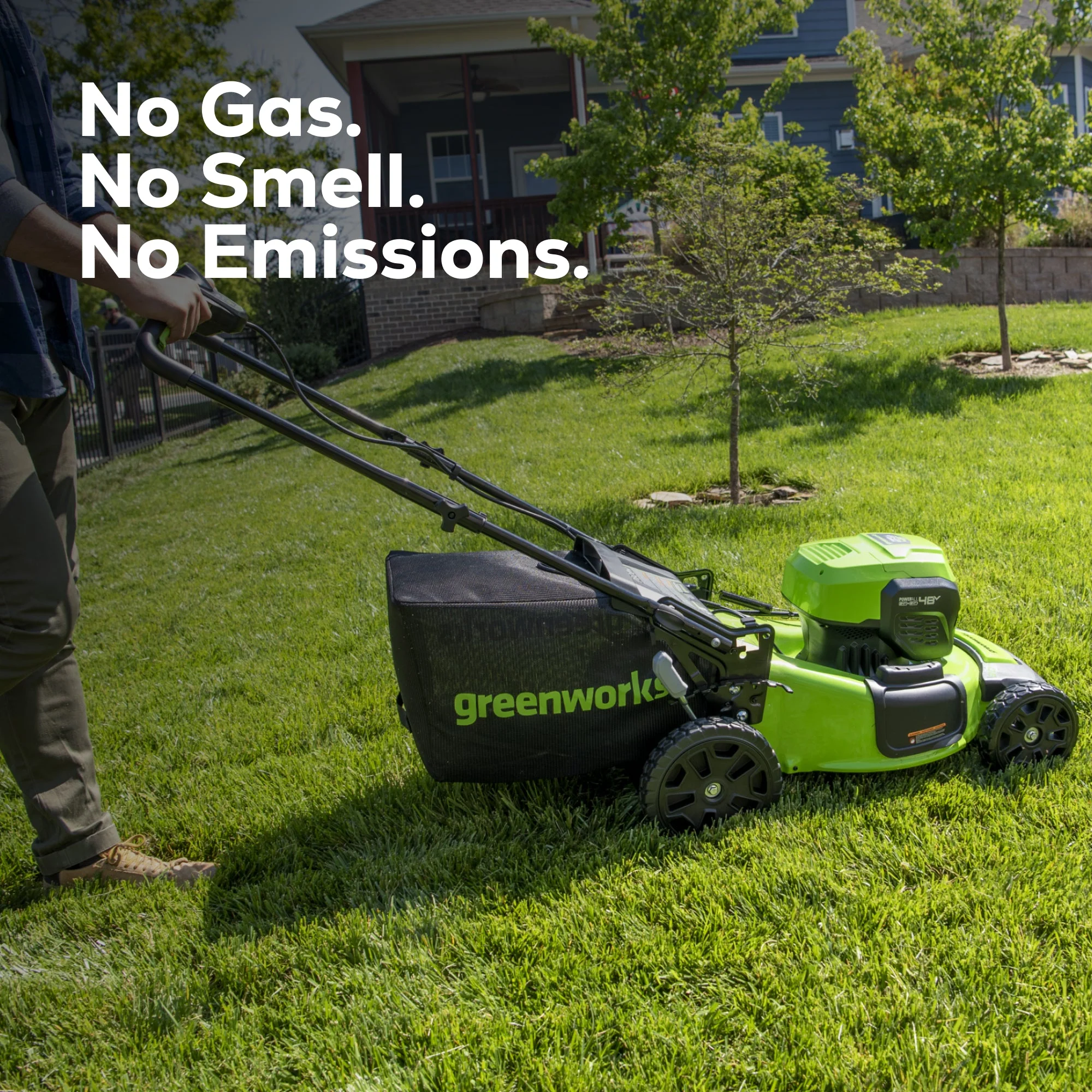 48V (24V x 2) 20" Cordless Battery Push Mower 3PC Combo Kit: (2) 4.0 Ah USB Batteries,(1) 2.0 Ah Battery,(1) Dual-Port Rapid Charger and (1) Charger - Image 12