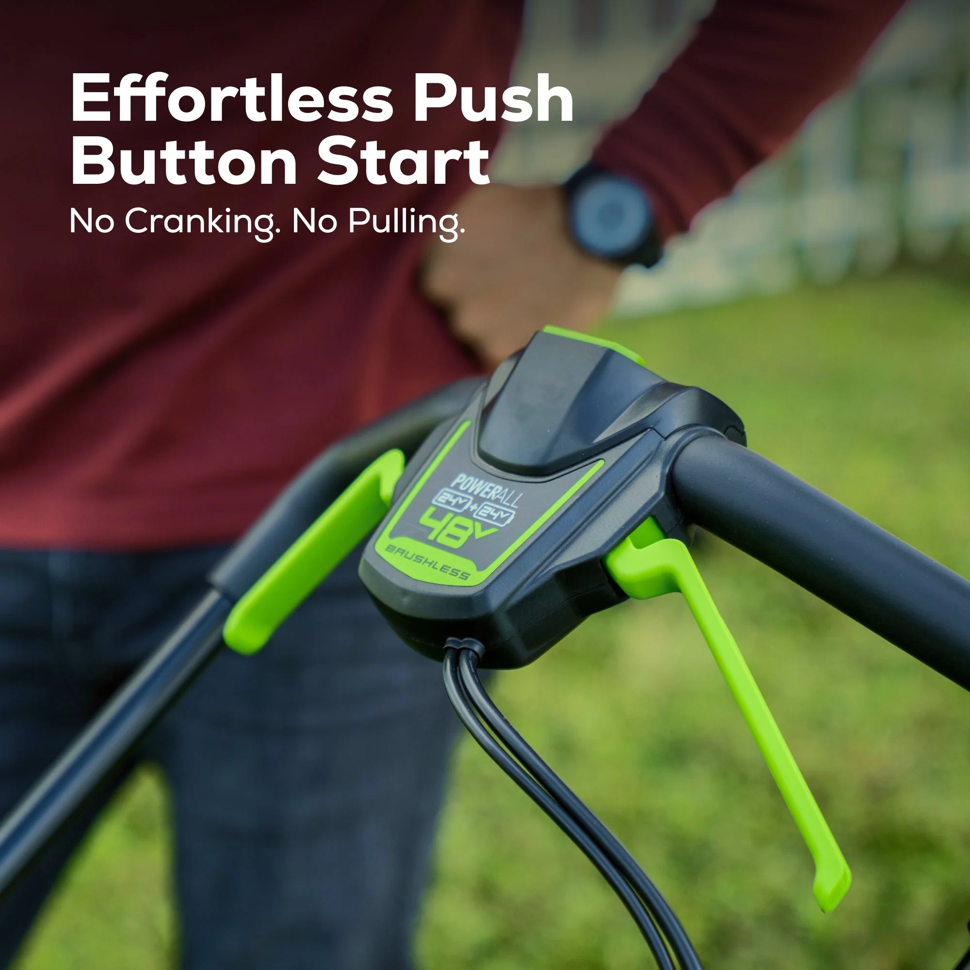 48V (24V x 2) 20" Cordless Battery Push Mower 3PC Combo Kit: (2) 4.0 Ah USB Batteries,(1) 2.0 Ah Battery,(1) Dual-Port Rapid Charger and (1) Charger - Image 13