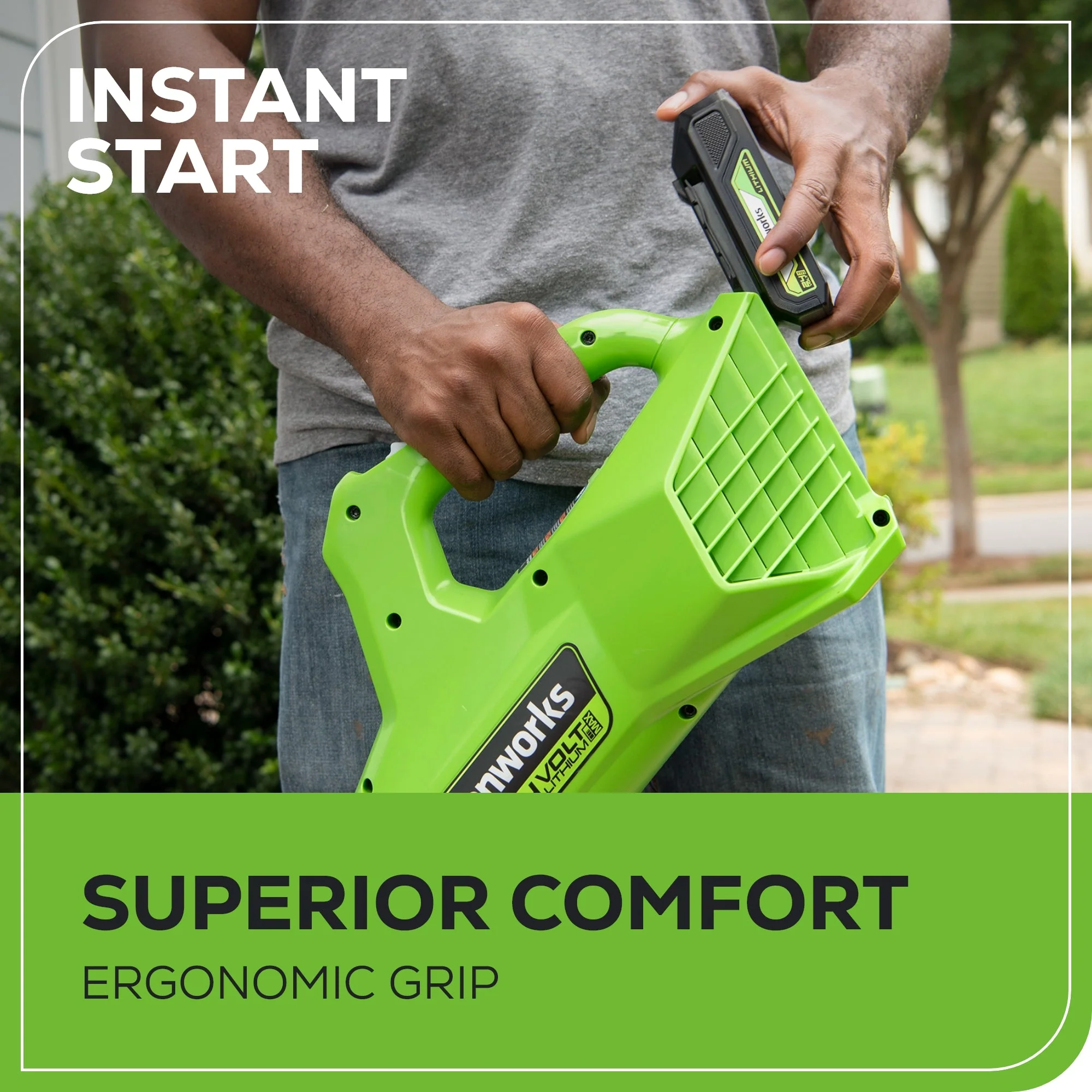 OPEN BOX 48V (24V x 2) 21" Cordless Battery Self-Propelled Mower 3PC Combo Kit: (2) 5.0Ah Batteries,(1) 2.0 Ah Battery,(1) Dual-Port Rapid Charger and (1) Charger - Image 12
