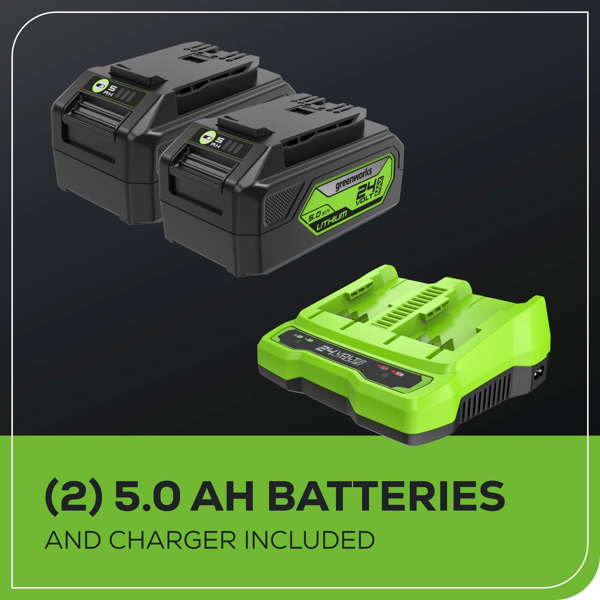 48V (24V x 2) 21" Cordless Battery Self-Propelled Mower, 12" String Trimmer and 320 CFM Blower Combo Kit: (2) 5.0Ah Batteries and Chargers - Image 14