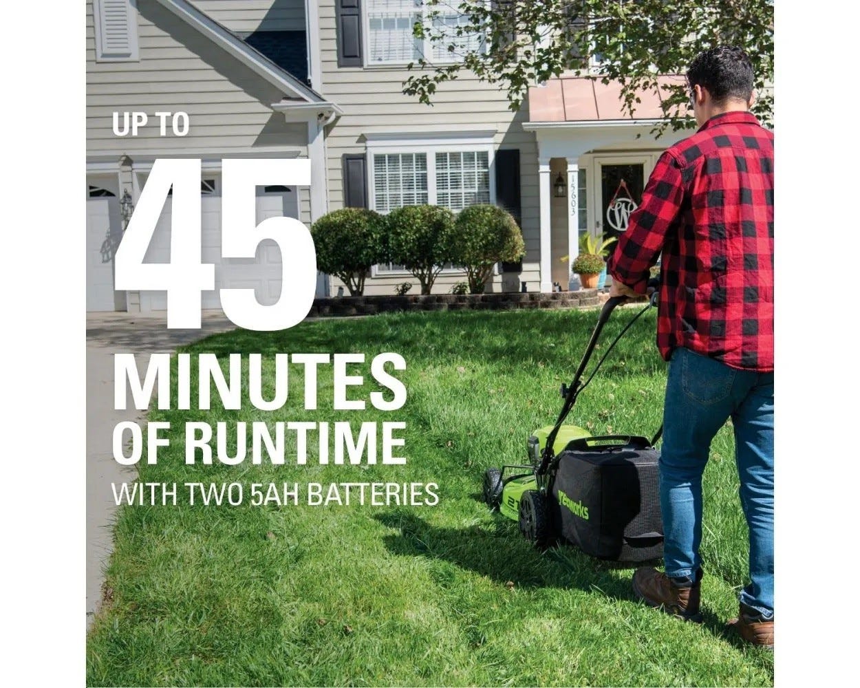 48V (24V x 2) 21" Cordless Battery Self-Propelled Mower & Blower Combo Kit w/ (3) Batteries & Chargers - Image 6