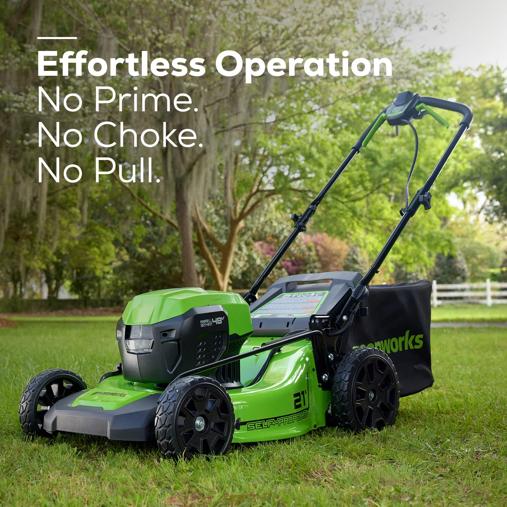 48V (24V x 2) 21" Cordless Battery Self-Propelled Lawn Mower w/ Two (2) 5.0Ah USB Batteries & Dual Port Charger - Image 8