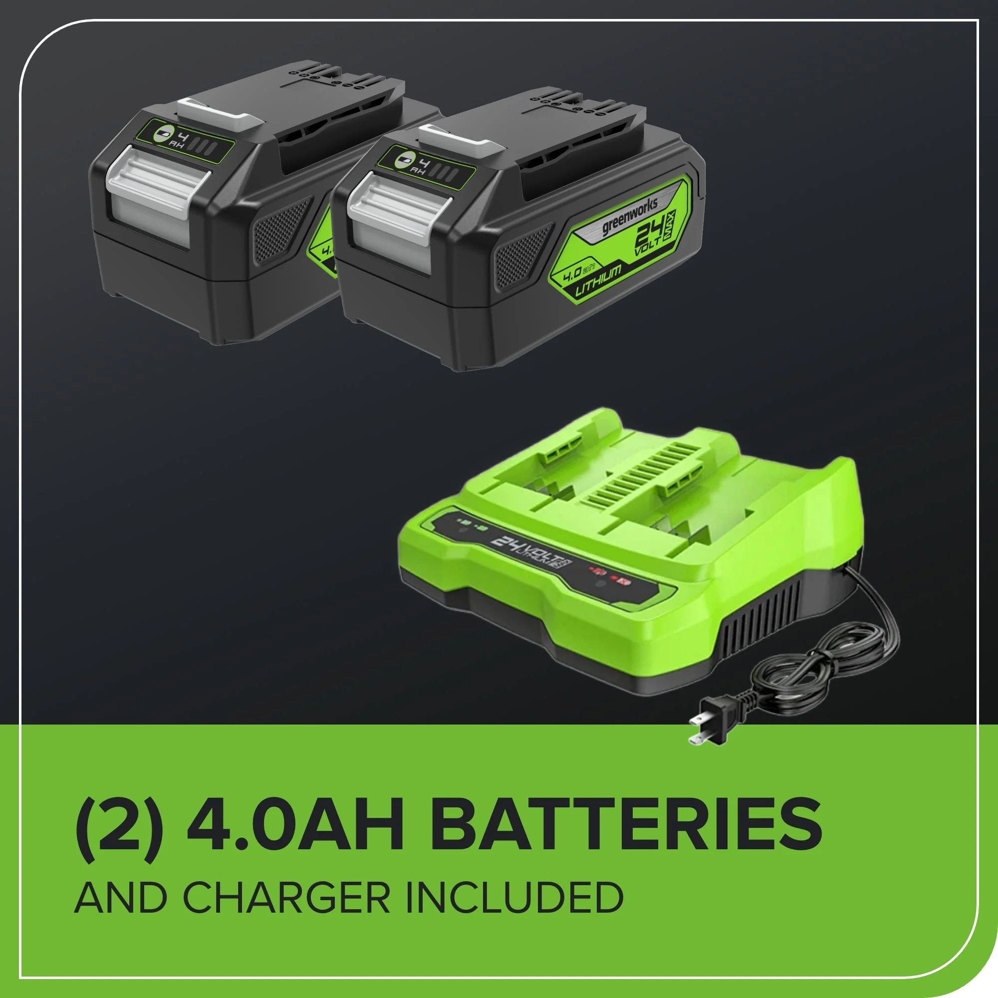 48V (24V x 2) 14" Cordless Battery Brushless Push Lawn Mower: (2) 4.0 Ah Battery and 2A Dual-port Charger - Image 11