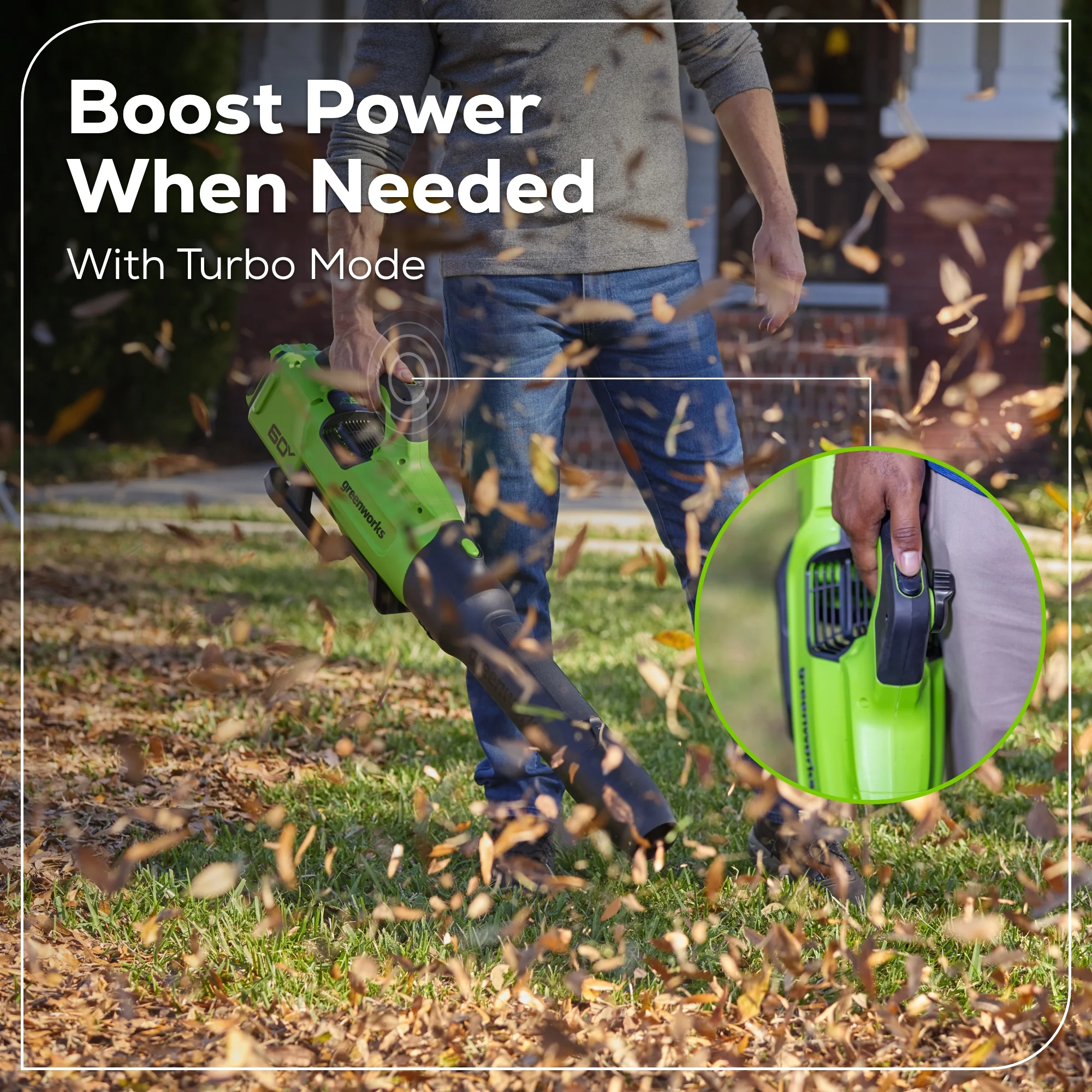 60V 16" Cordless Battery String Trimmer + 750CFM Blower w/2.5Ah Battery and 3A Charger - Image 12