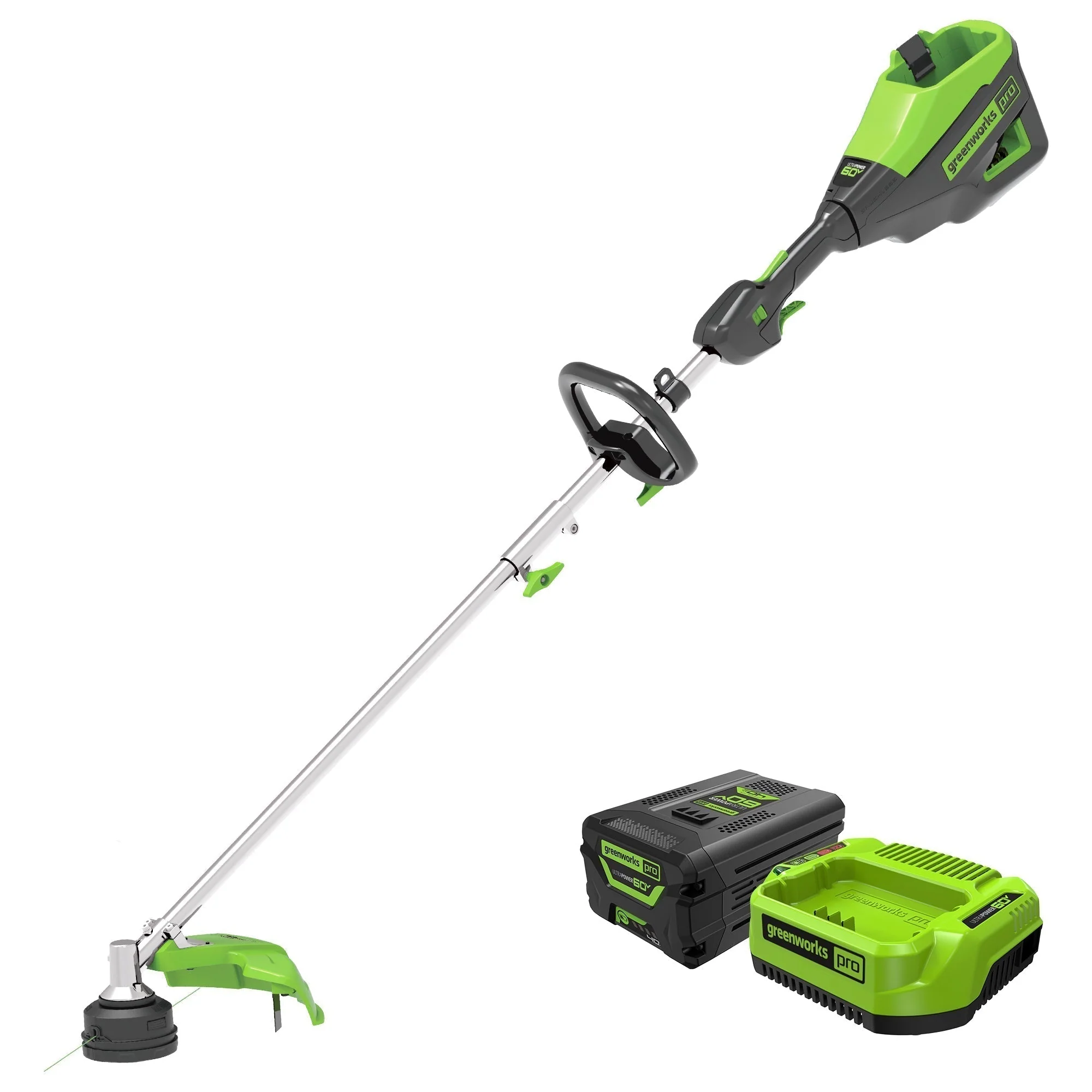 60V 16" Cordless Battery String Trimmer (Attachment Capable)and 10" Cultivator Attachment Combo Kit: 4.0 Ah Battery and Charger - Image 3