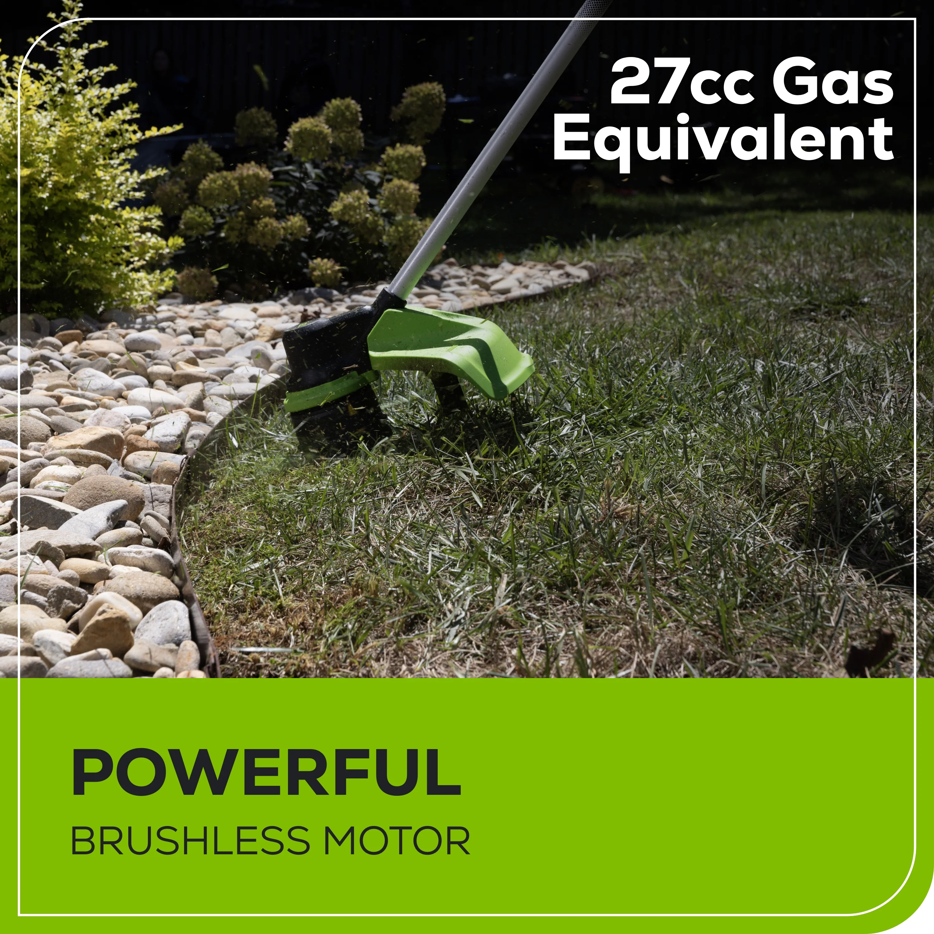 60V 16" Cordless Battery String Trimmer w/ 2.5Ah Battery and 3A Charger - Image 6